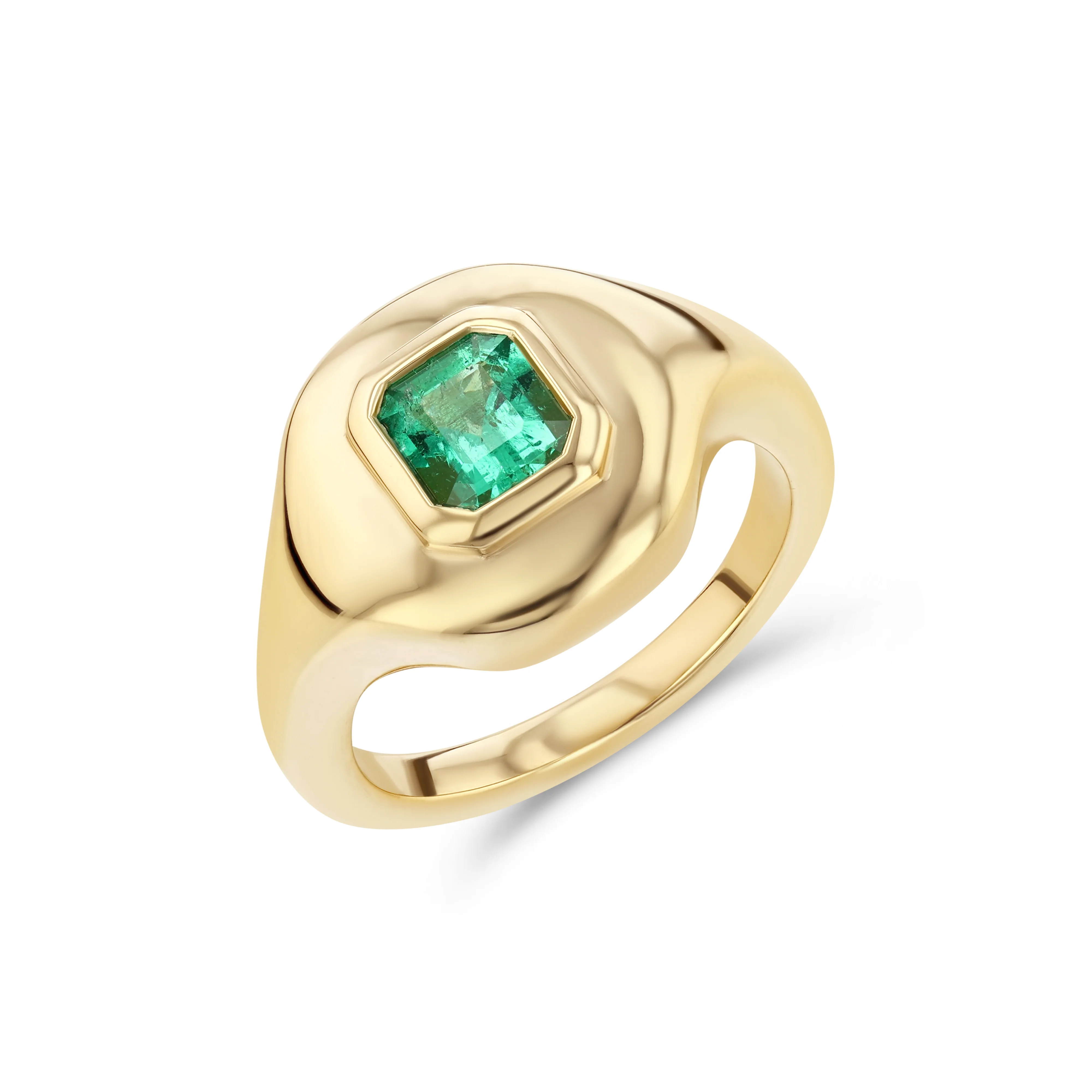 Muzo Emerald Ripple Ring
