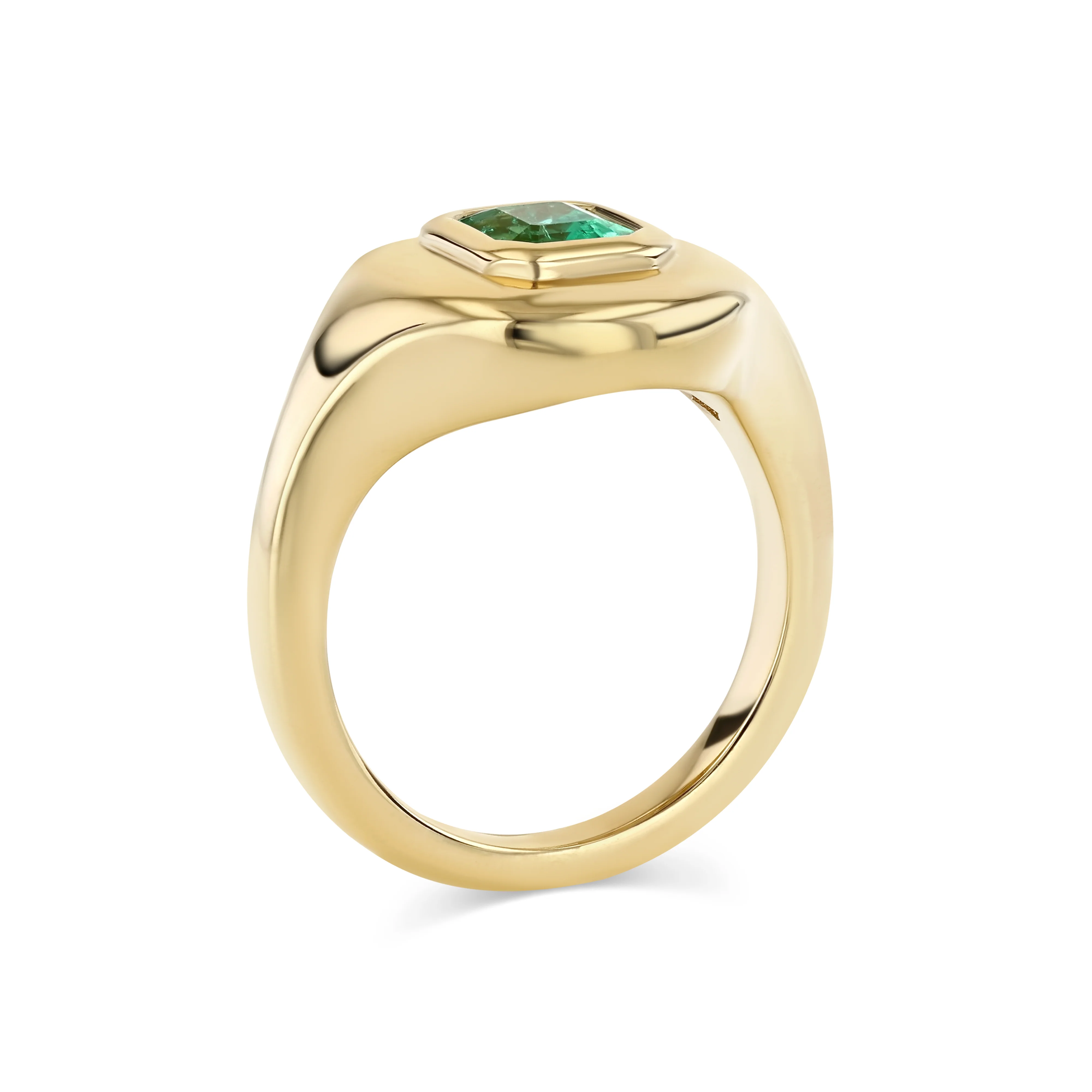 Muzo Emerald Ripple Ring - Image 3