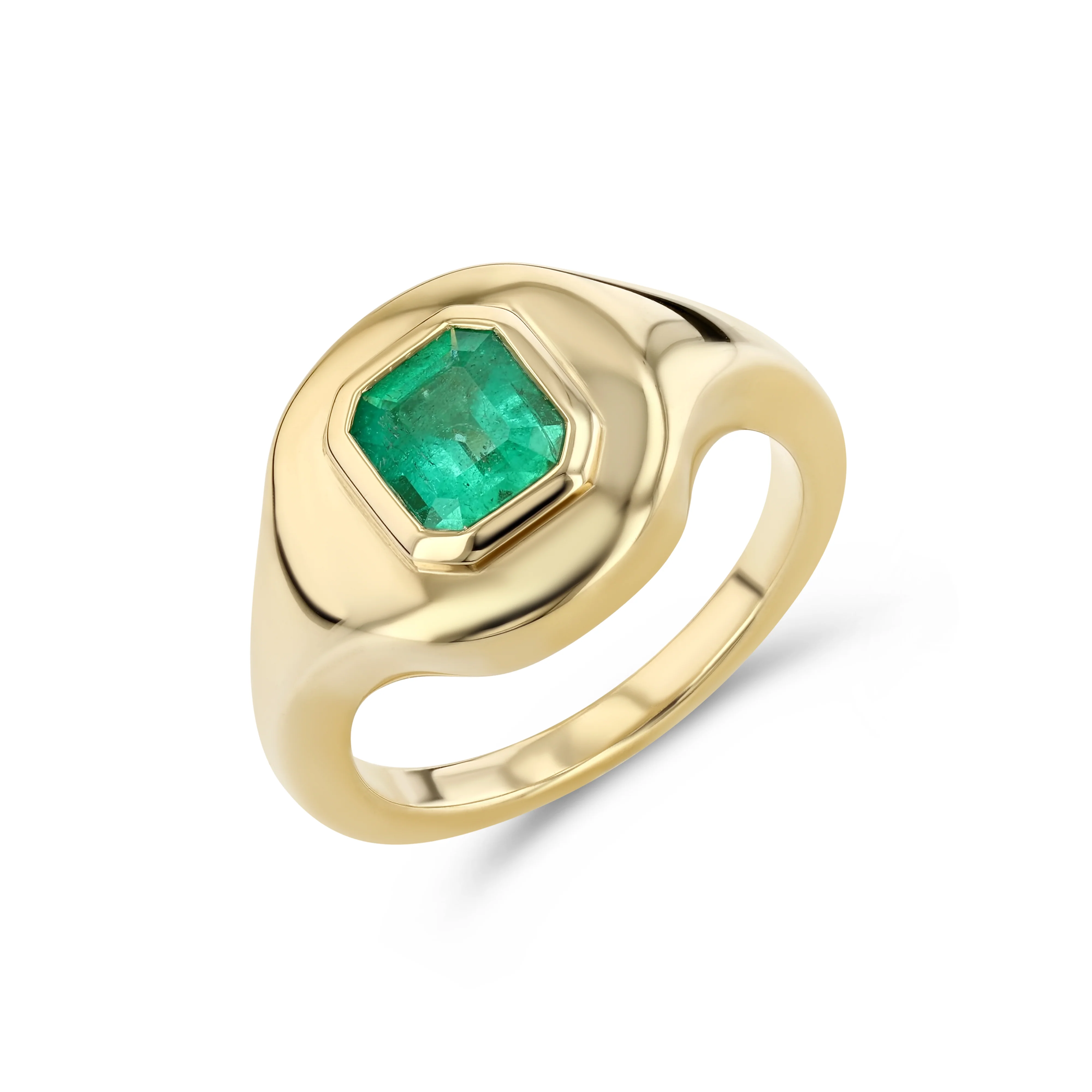 0.67ct Muzo Emerald Ripple Ring