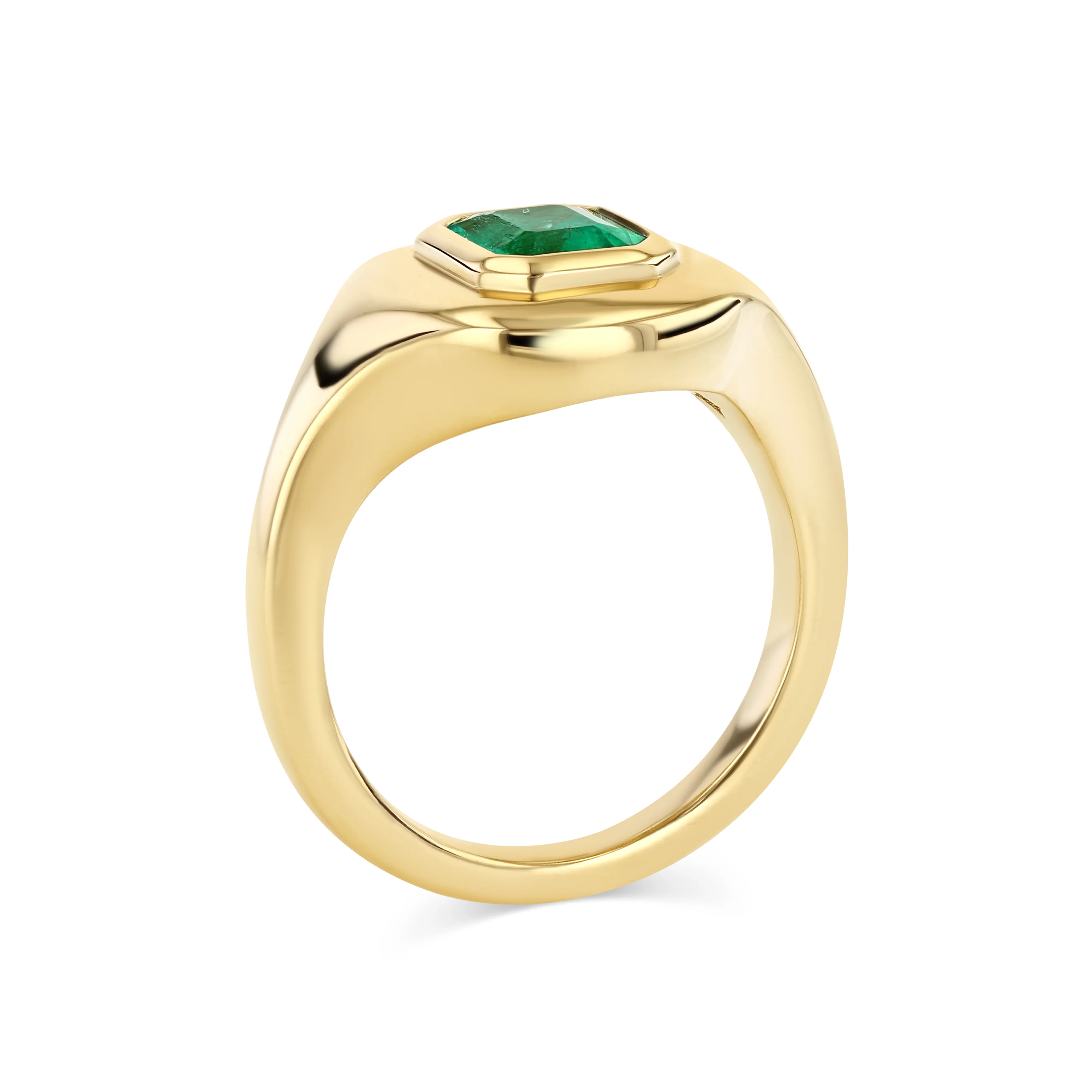 0.67ct Muzo Emerald Ripple Ring - Image 3