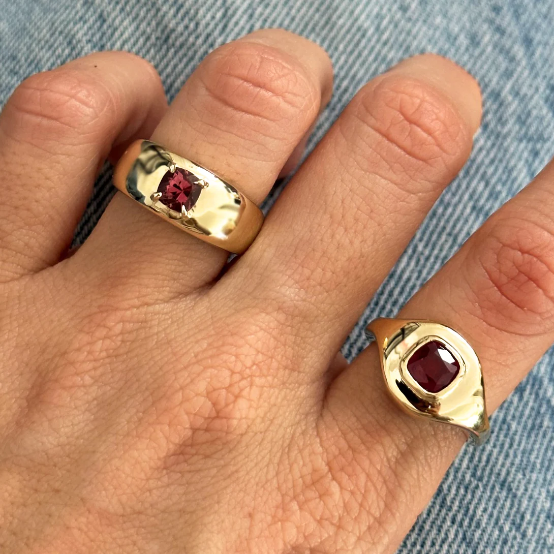 0.70CT PINK TOURMALINE CLOUD RING - Image 5