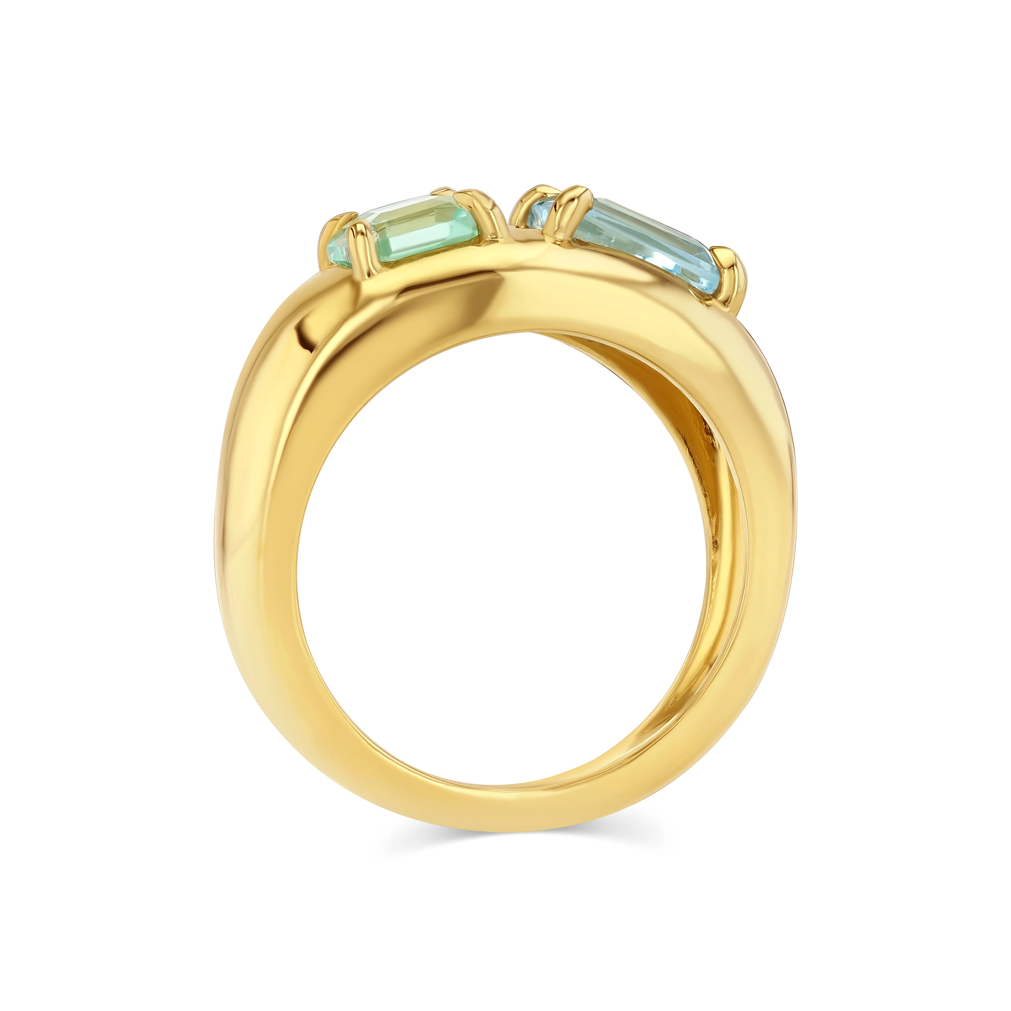 Toi et Moi Beryl and Aquamarine Cloud Ring - Image 2