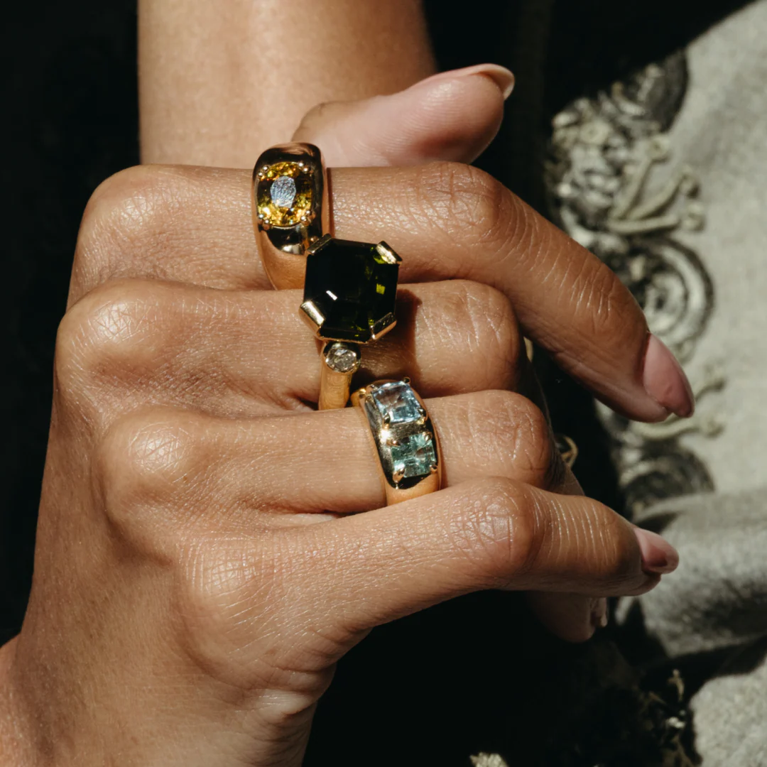Toi et Moi Beryl and Aquamarine Cloud Ring - Image 3
