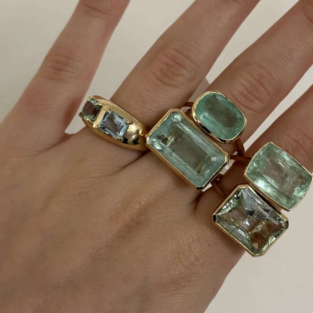 Toi et Moi Beryl and Aquamarine Cloud Ring - Image 5