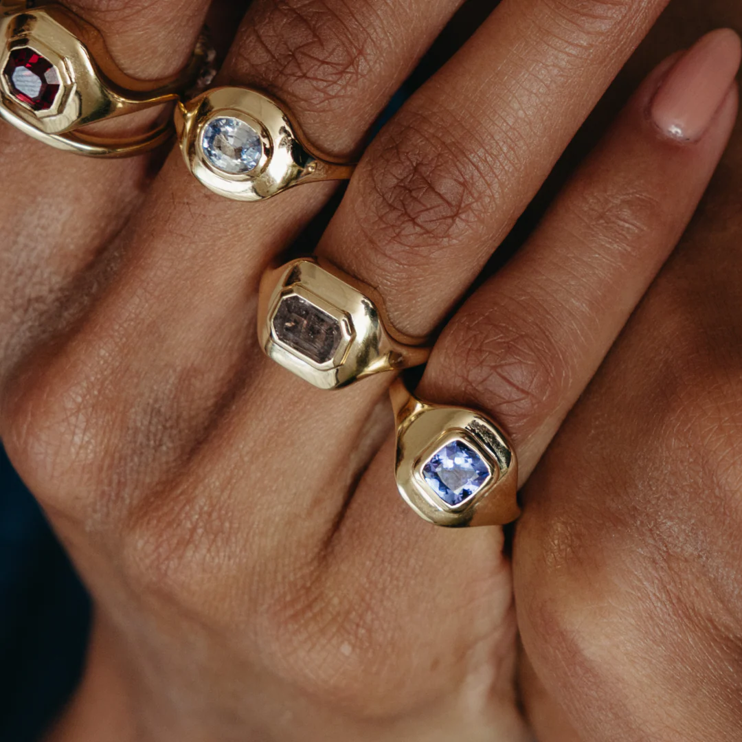 0.94ct Tanzanite Ripple Ring - Image 5