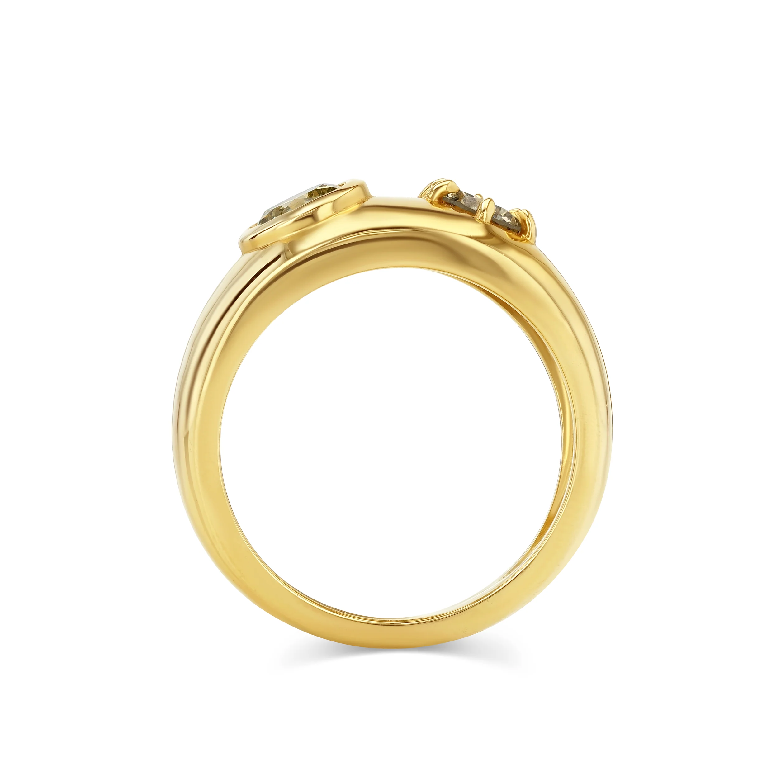1.09tcw Champagne Diamond Barrett Ring - Image 3