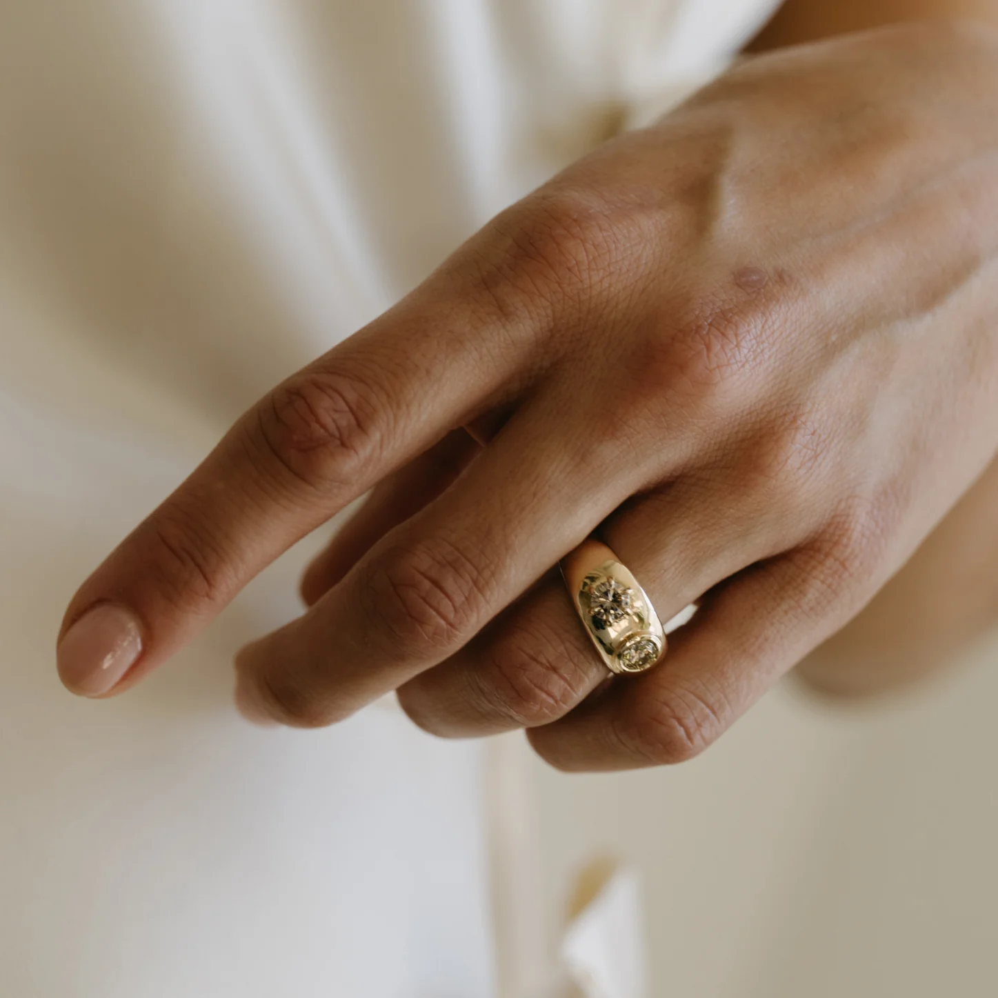 1.09tcw Champagne Diamond Barrett Ring - Image 4