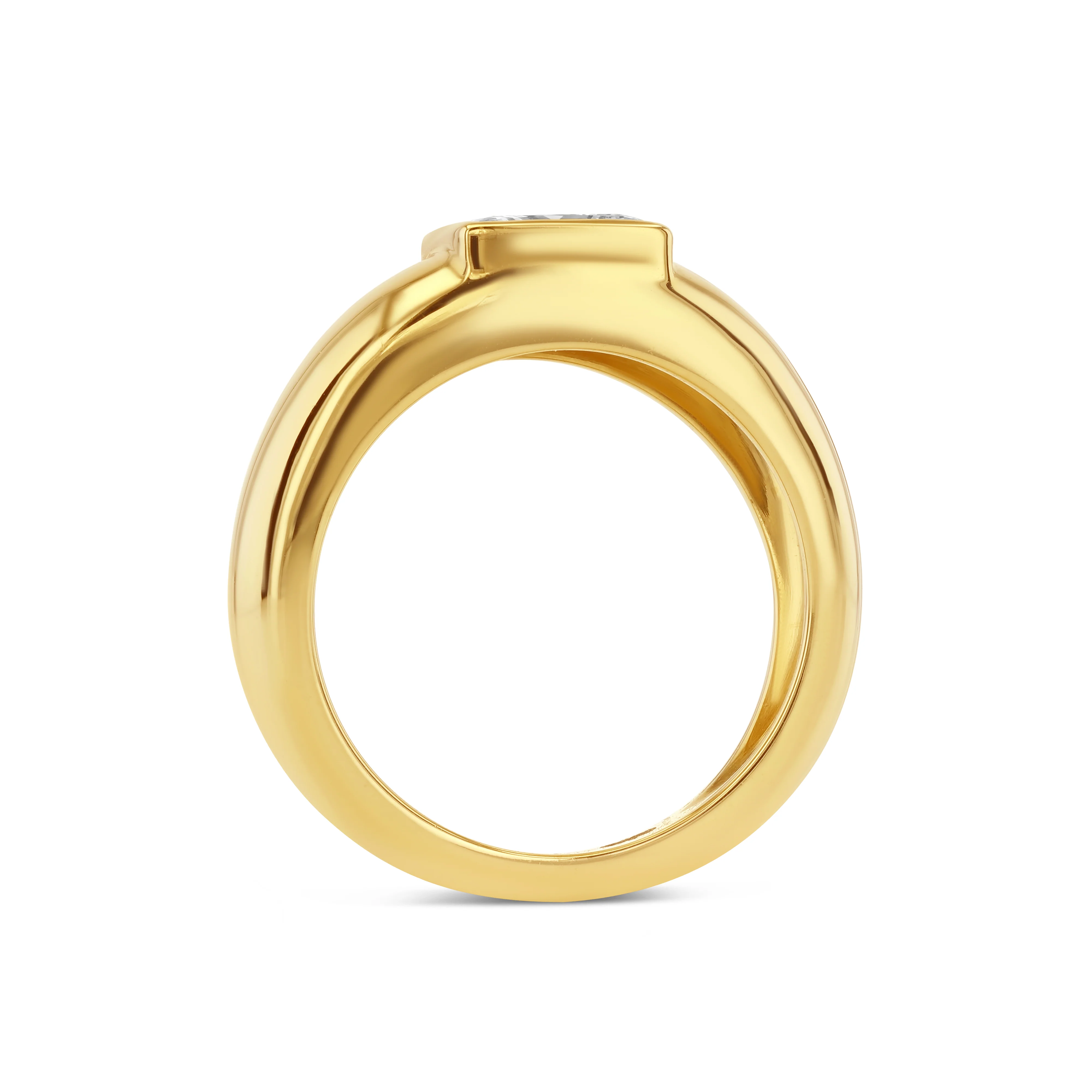 1.21ct Princess Cut Diamond Bezel Set Cloud Ring - Image 2