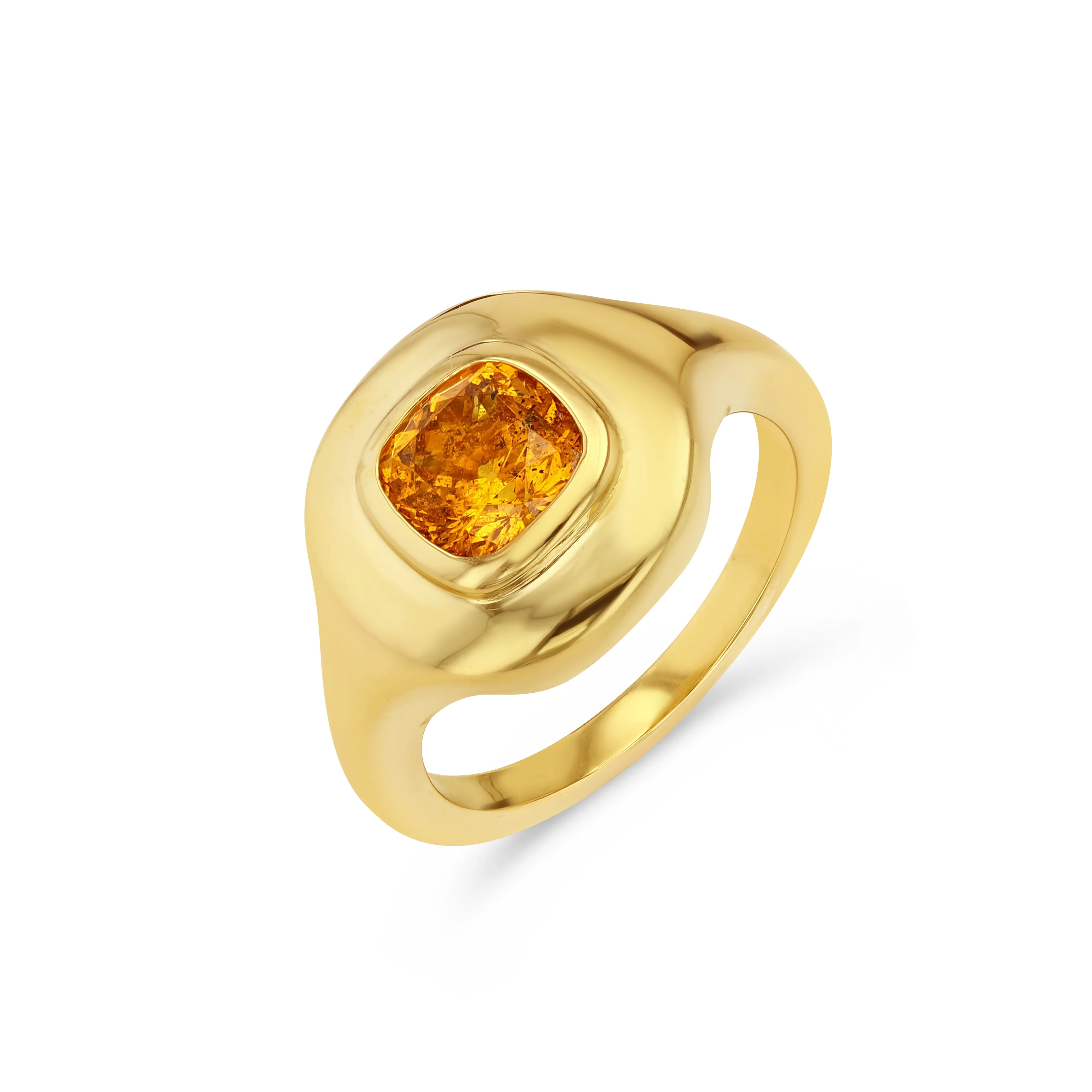 1.44ct Spessartite Garnet Ripple Ring