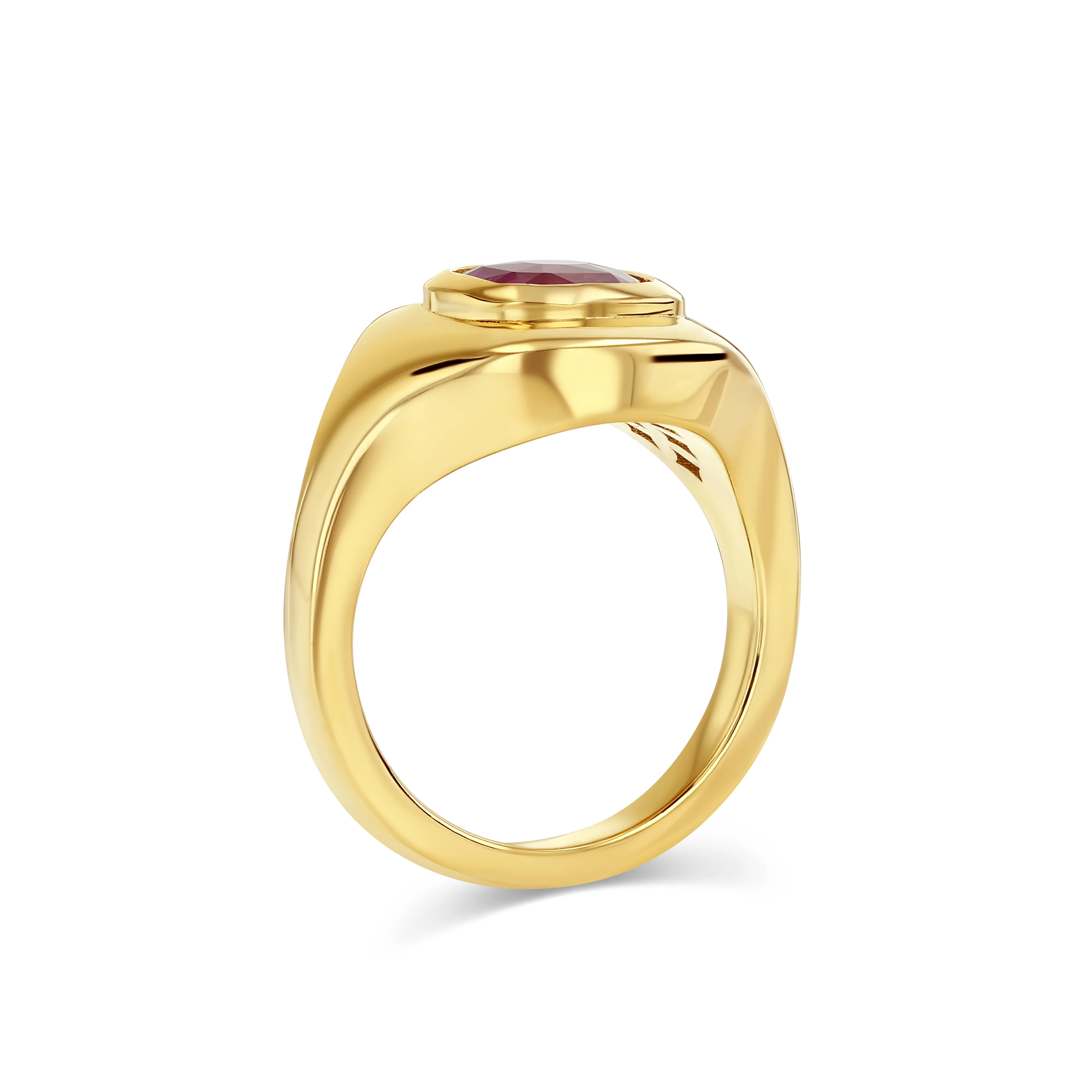 1.48ct Pink Sapphire Ripple Ring - Image 3
