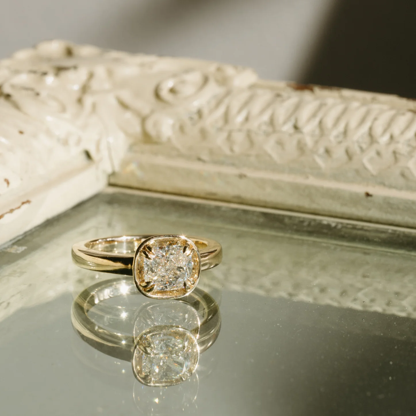 1.51ct Cushion Diamond Basket Ring - Image 6