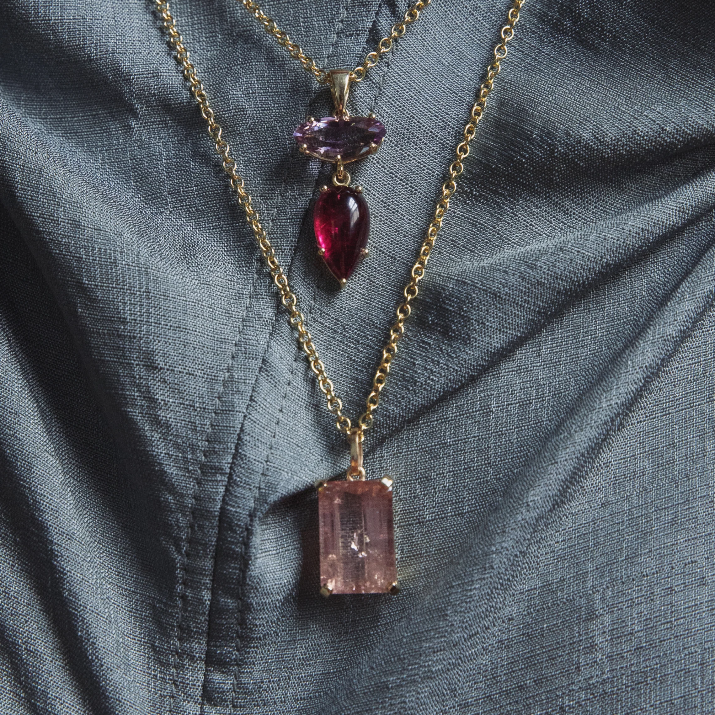 12.42ct Pink Tourmaline Emerald Cut Charm - Image 4