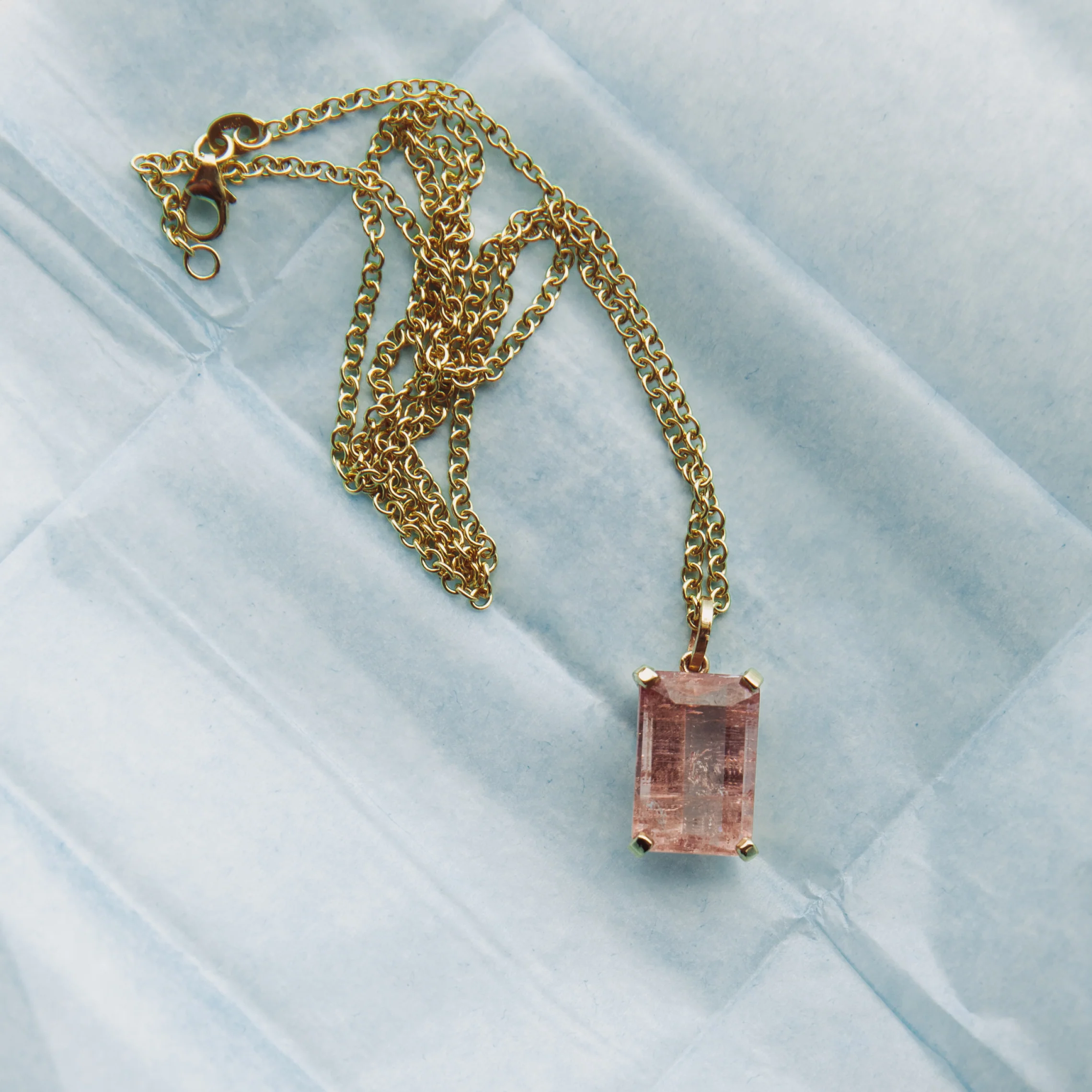 12.42ct Pink Tourmaline Emerald Cut Charm - Image 5
