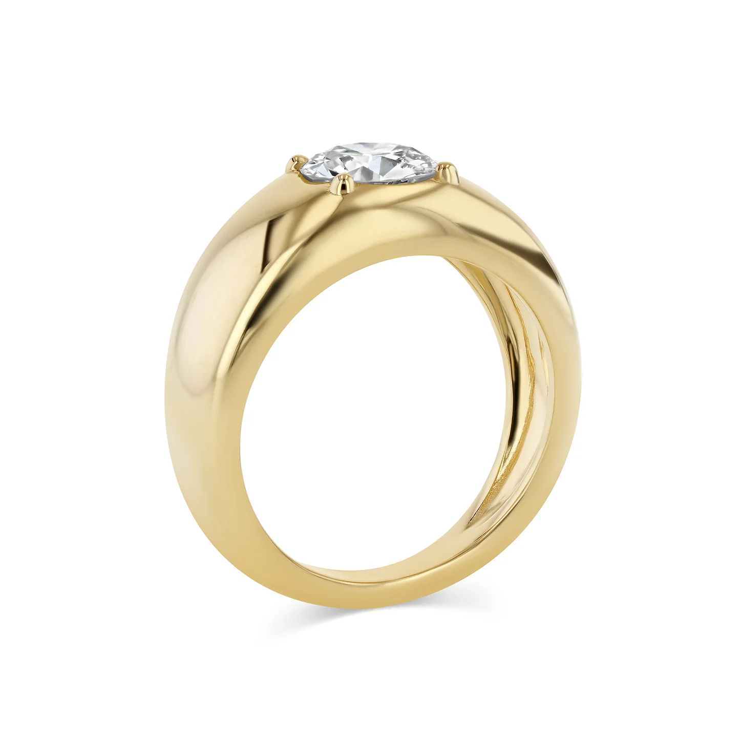 1.01ct Round Diamond Cloud Ring - Image 3