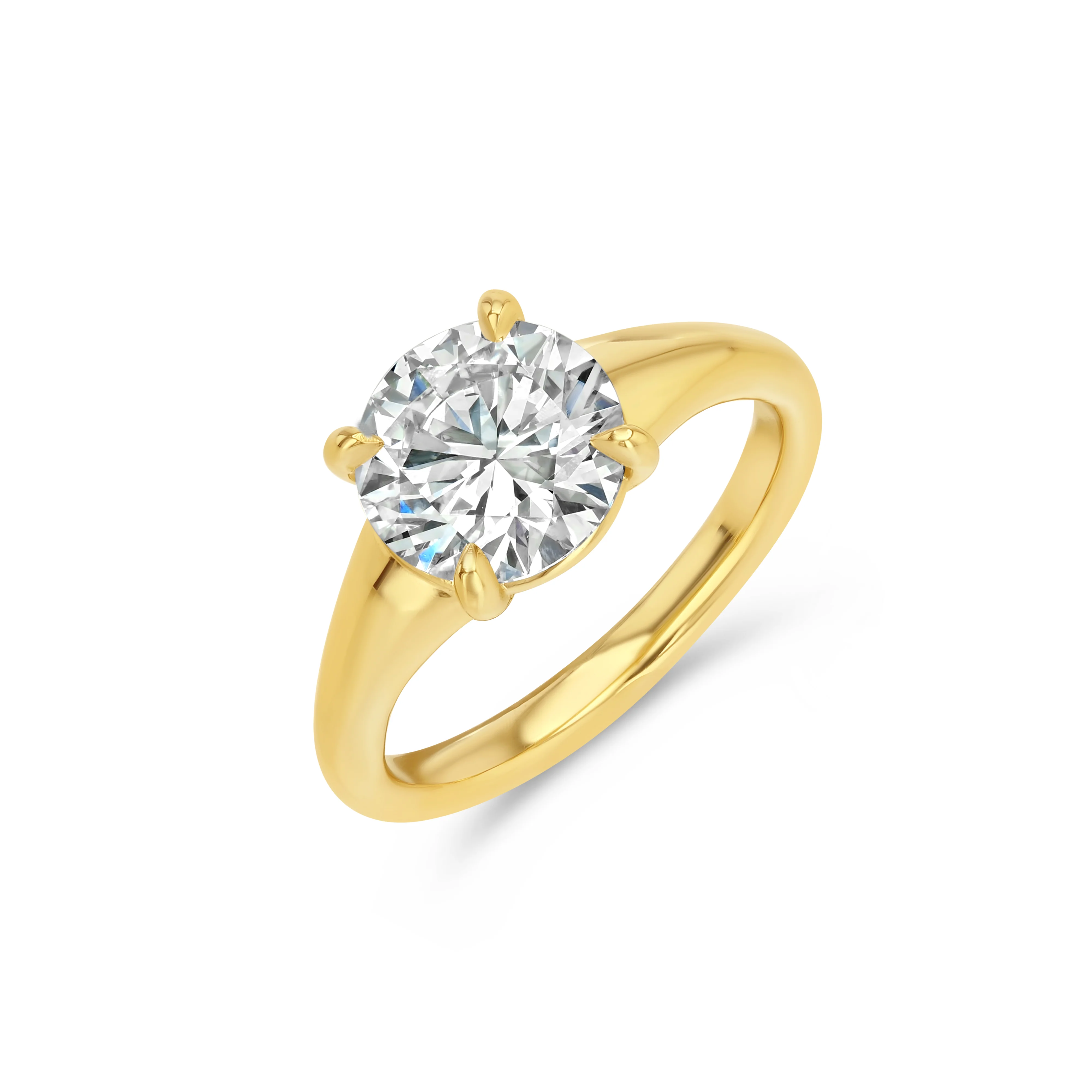 2.26ct Round Lab Diamond Dove Ring