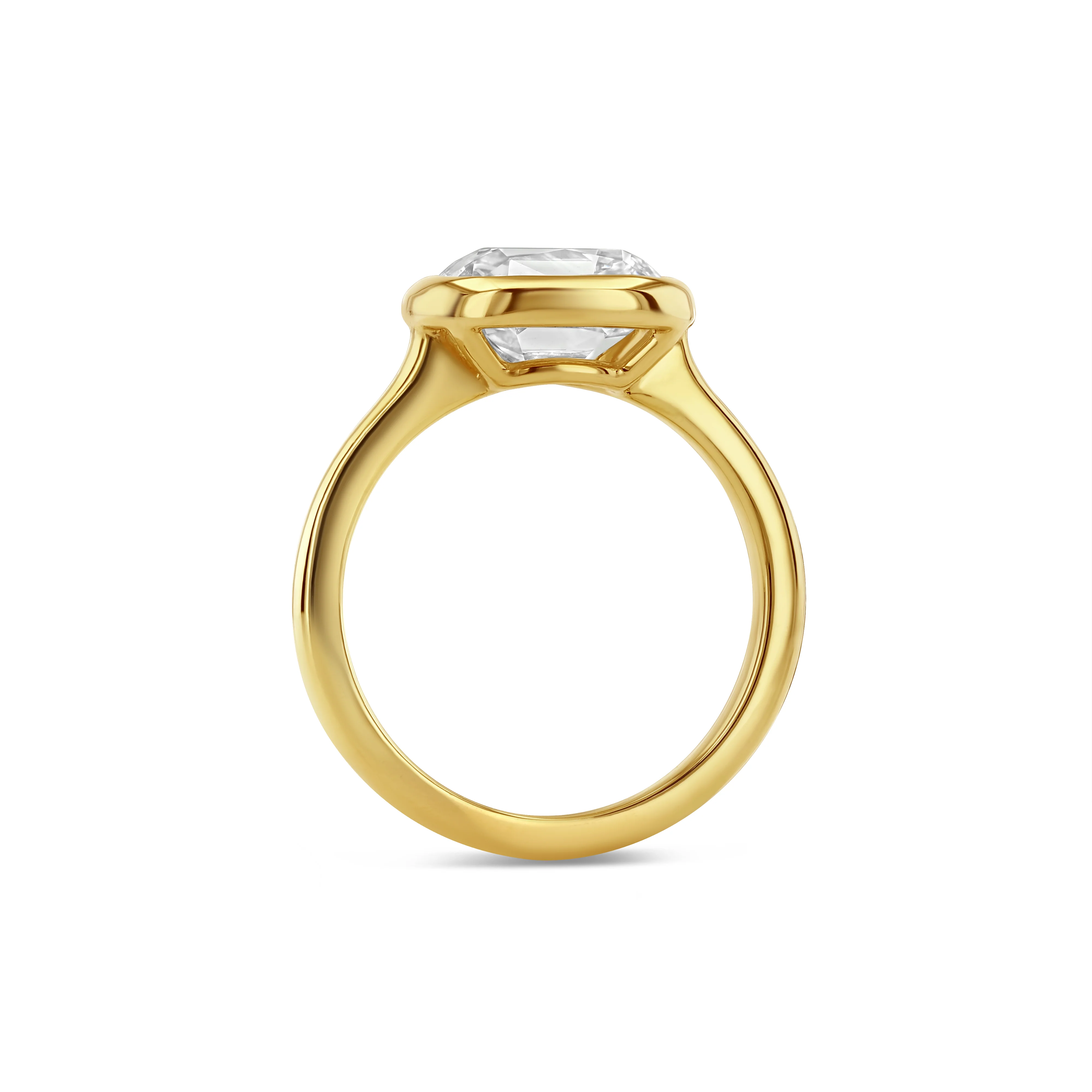2.54ct Old Mine Cut Lab Diamond Bezel Ring - Image 2
