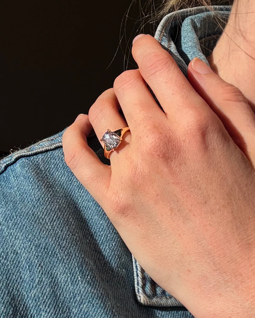 2.57ct Old Mine Cut Lab Dove Ring - Image 4