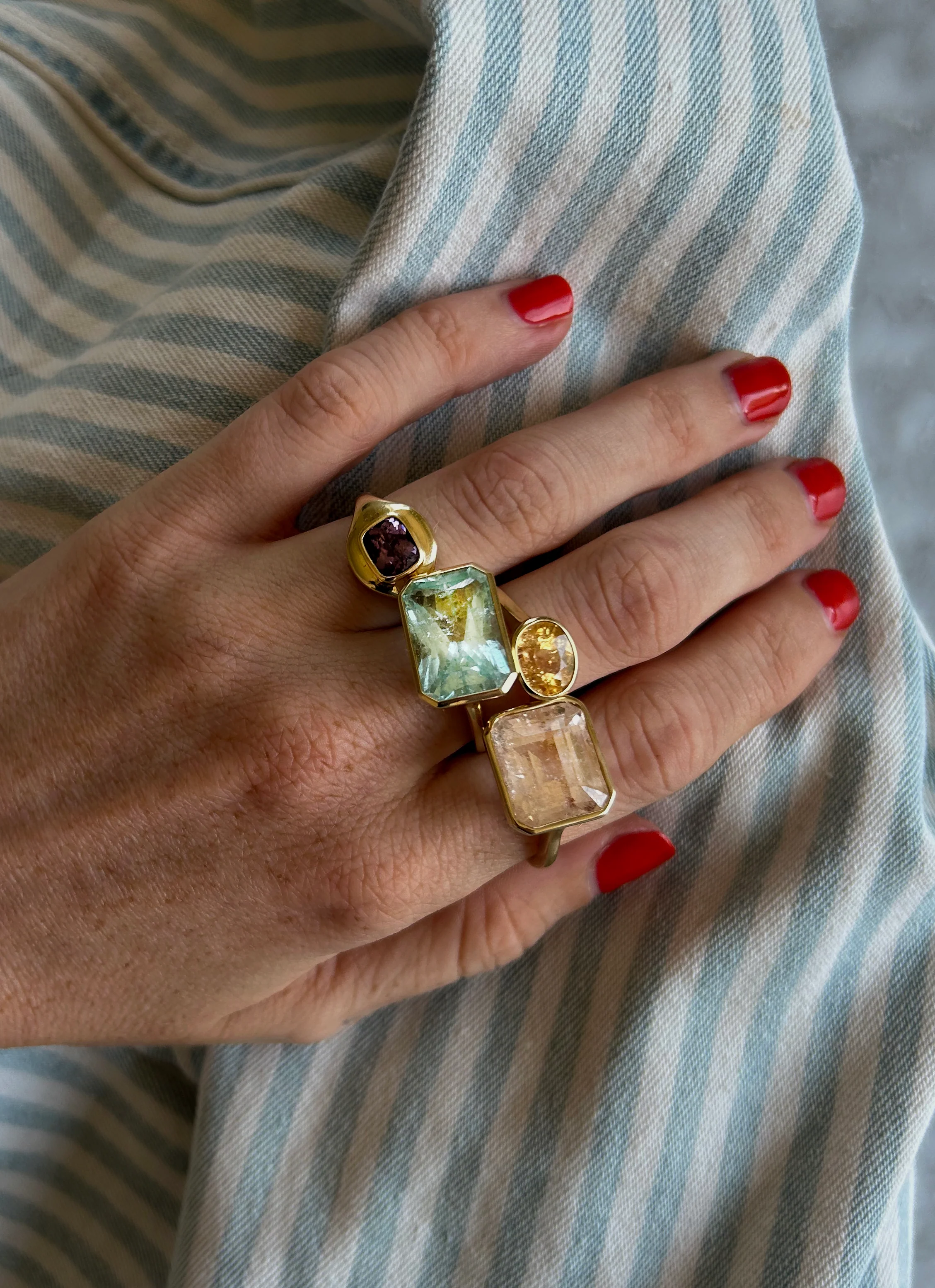 2.90CT IMPERIAL TOPAZ BEZEL RING - Image 6