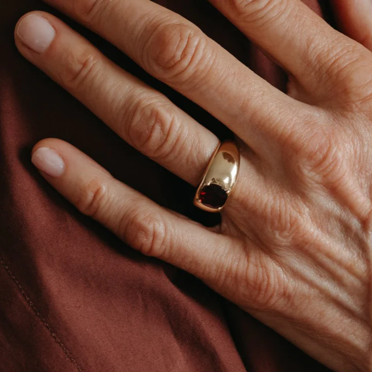 2ct Garnet Cushion Cloud Ring - Image 5