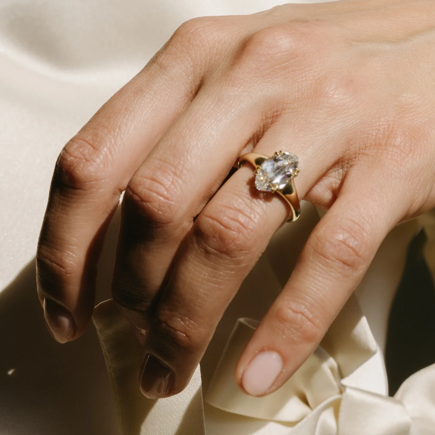 3.03ct Moval Lab Diamond Dove Ring - Image 6