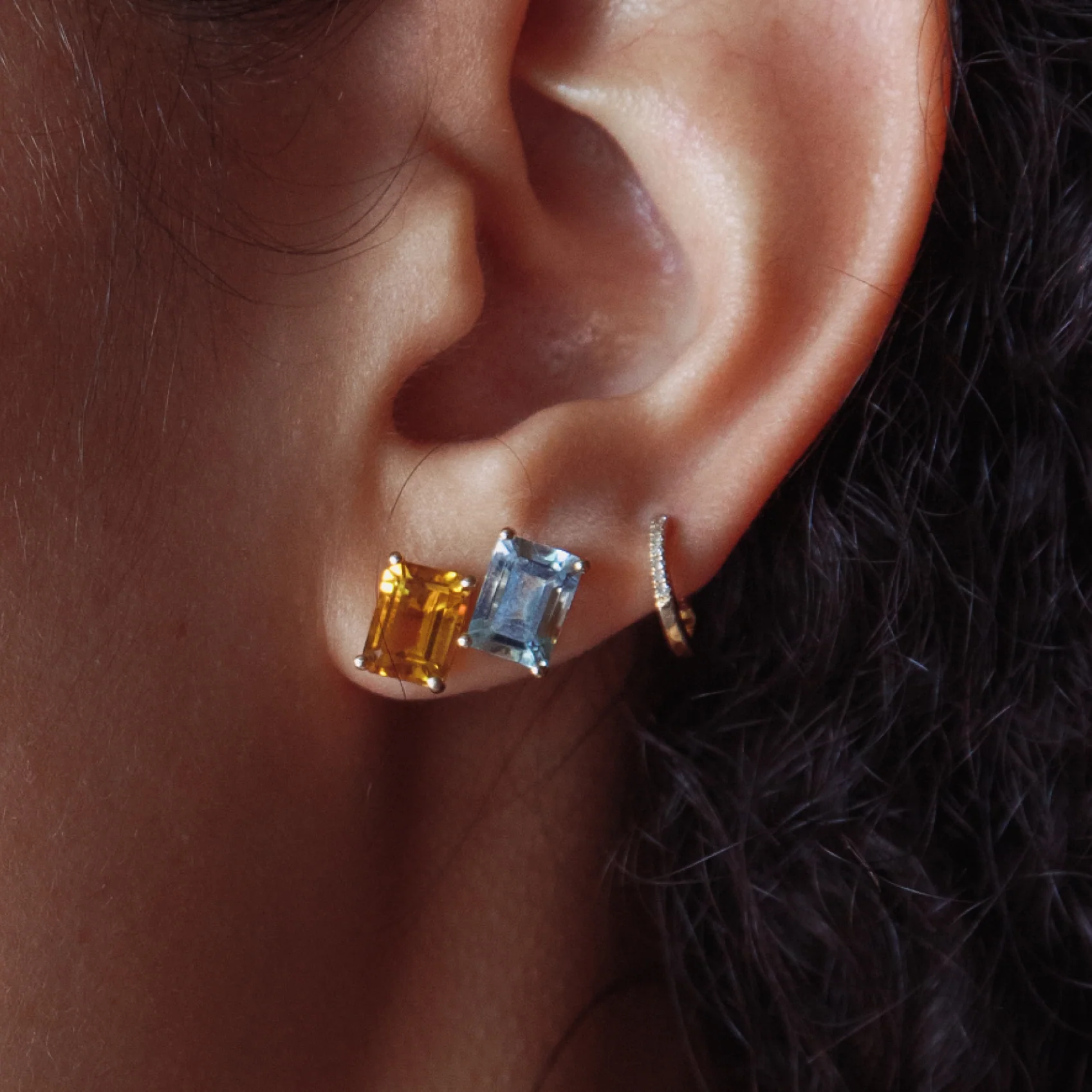 3tcw Citrine Prong Set Stud Earrings - Image 2