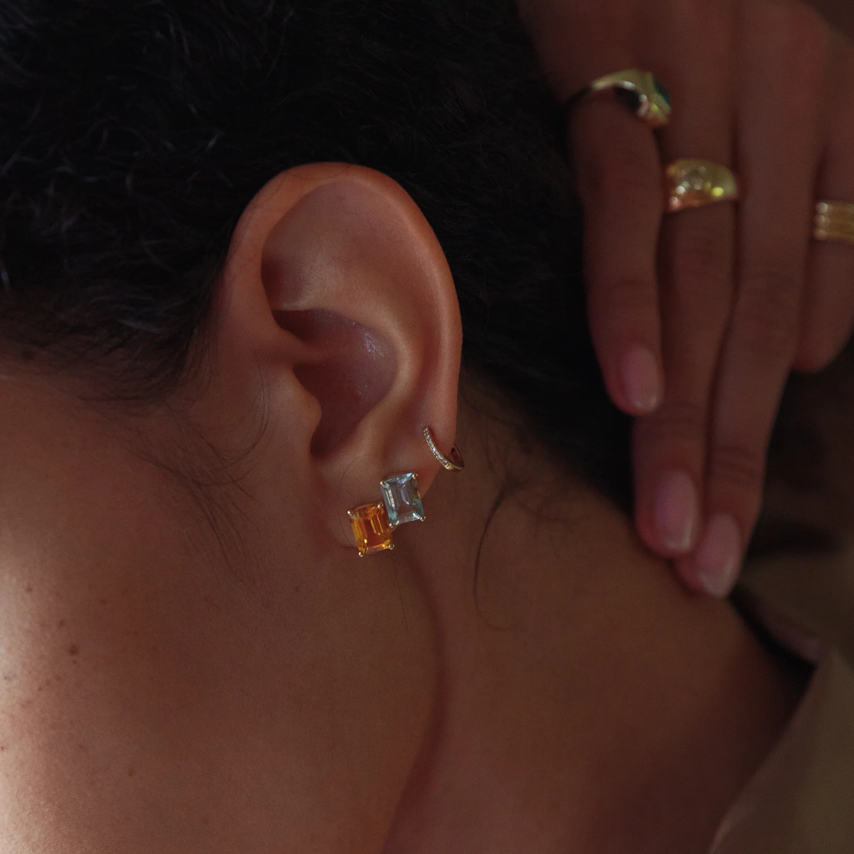 3tcw Citrine Prong Set Stud Earrings - Image 3