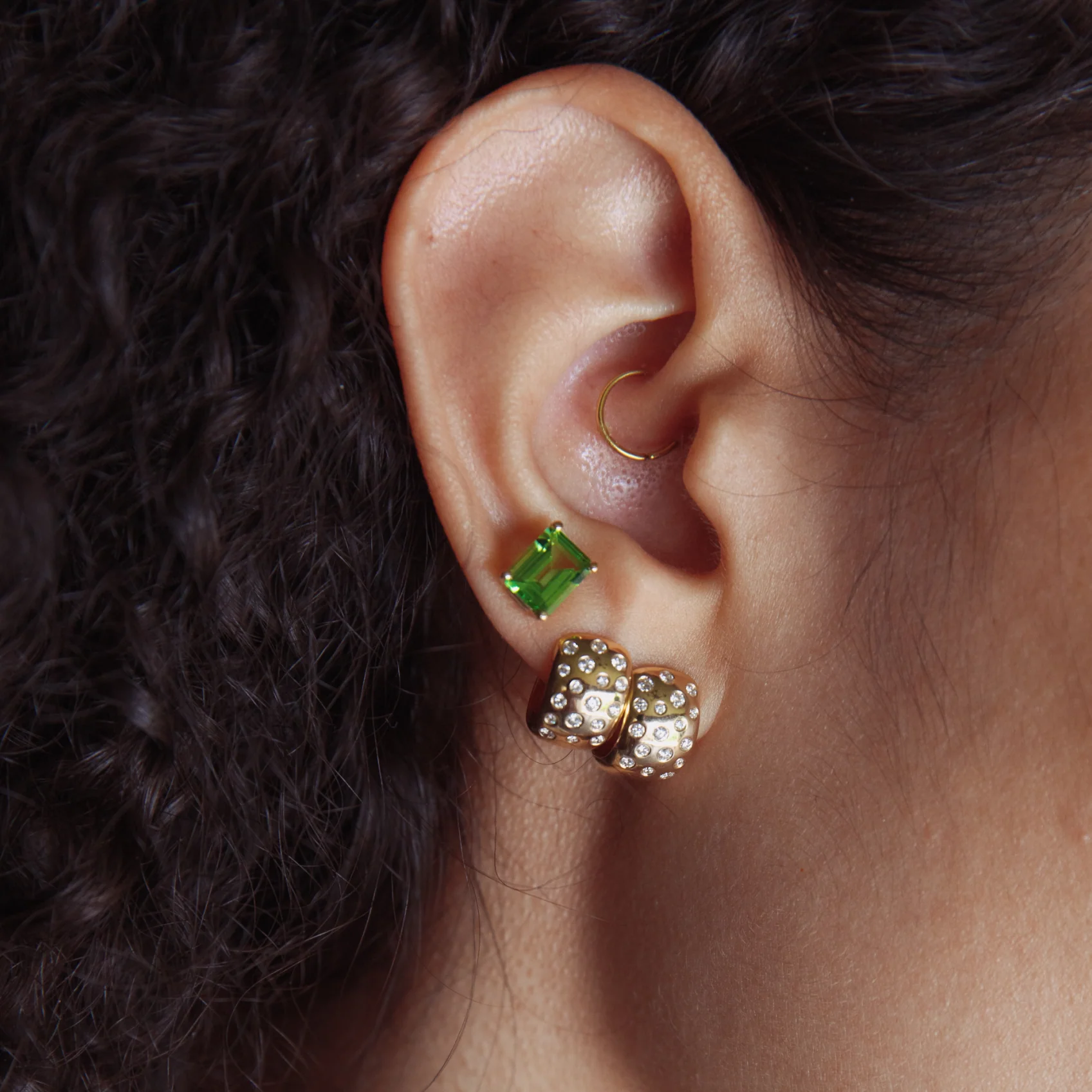 Peridot Prong Set Stud Earrings - Image 3