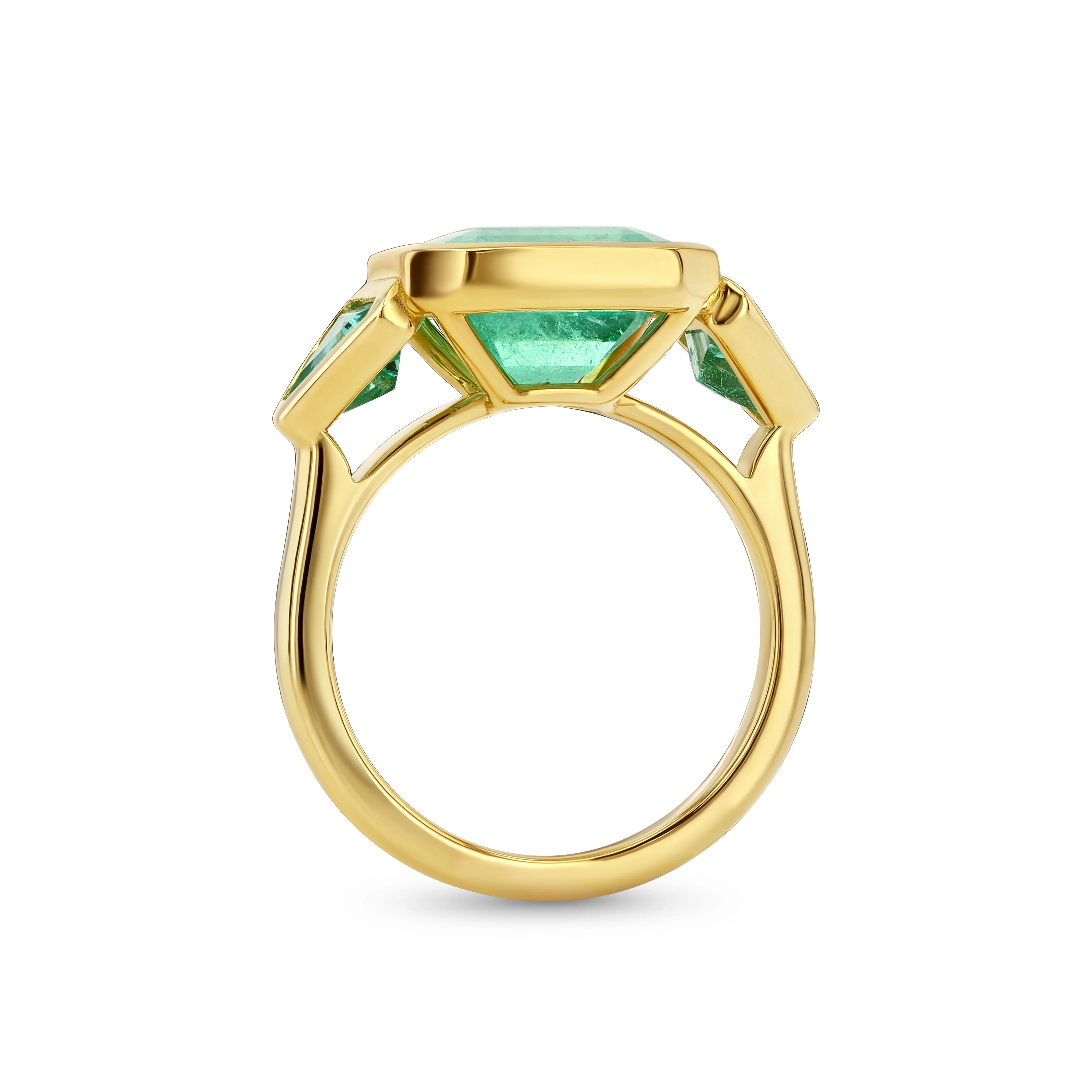 4.33tcw Emerald Three Stone Ring - Image 2