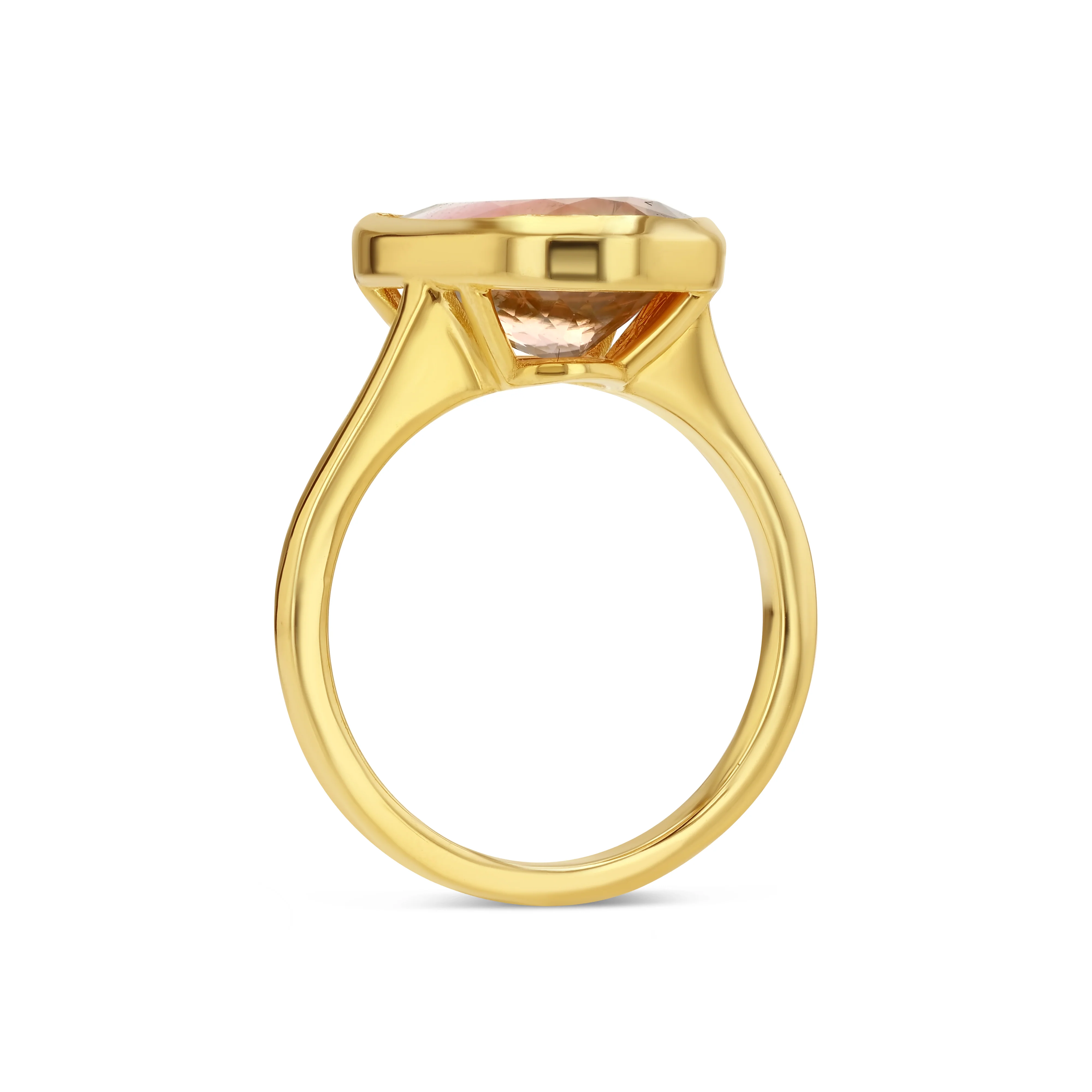 4.40ct Pink Tourmaline Titled Pear Ring - Image 3