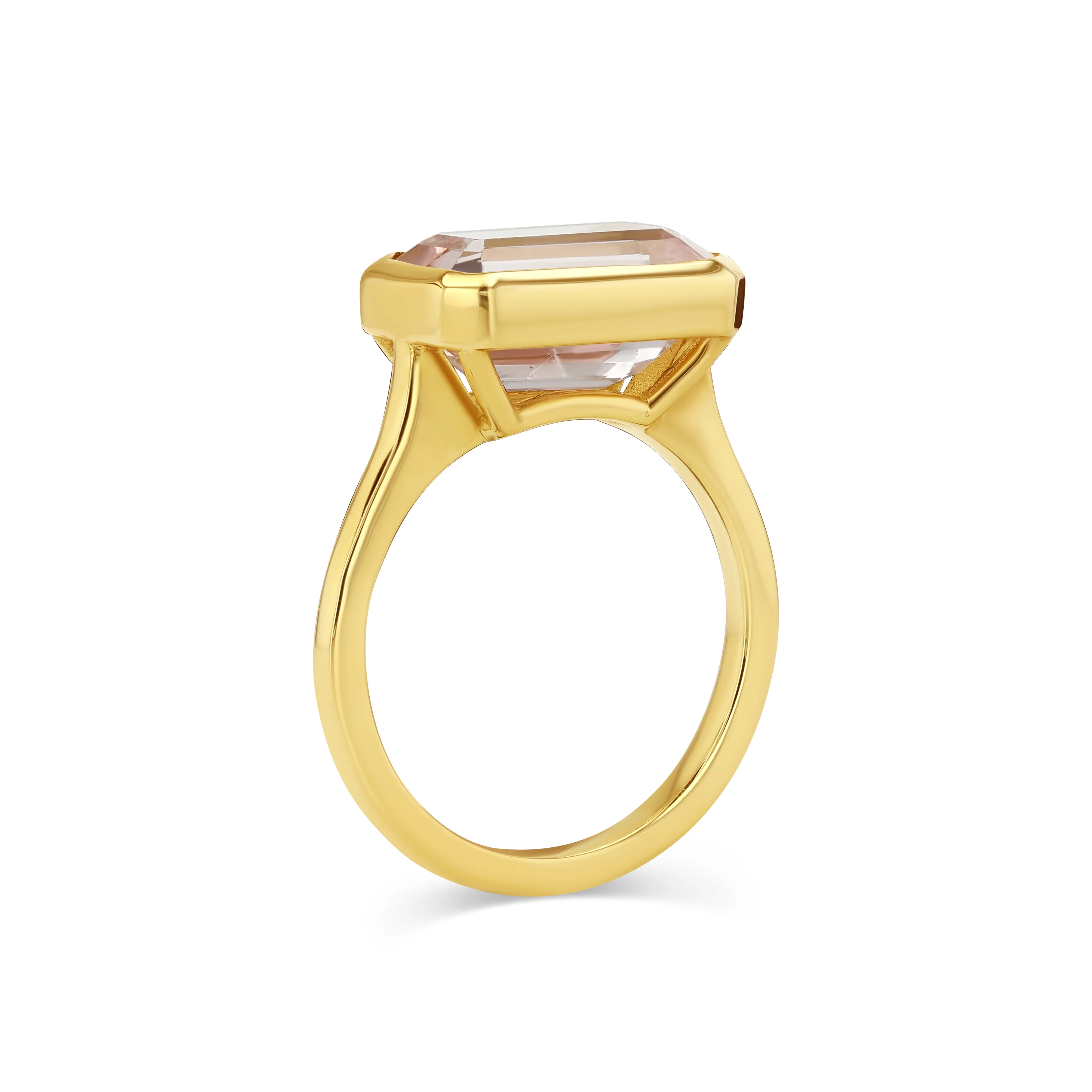 4.43ct Ethiopian Pink Beryl Bezel Ring - Image 3