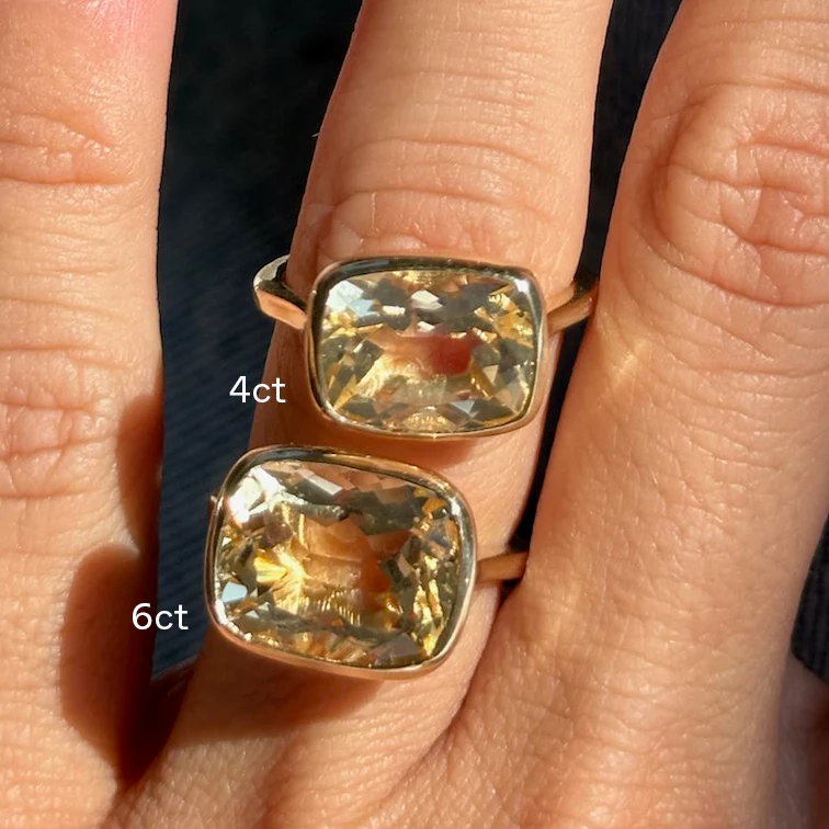 4ct Citrine Georgia Birthstone Ring - Image 4
