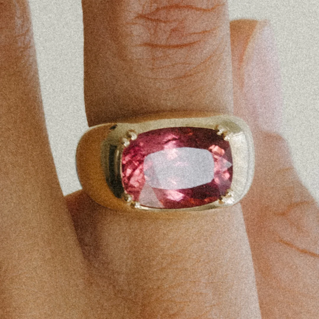 5.94ct Pink Tourmaline Double Prong Cloud Ring - Image 6