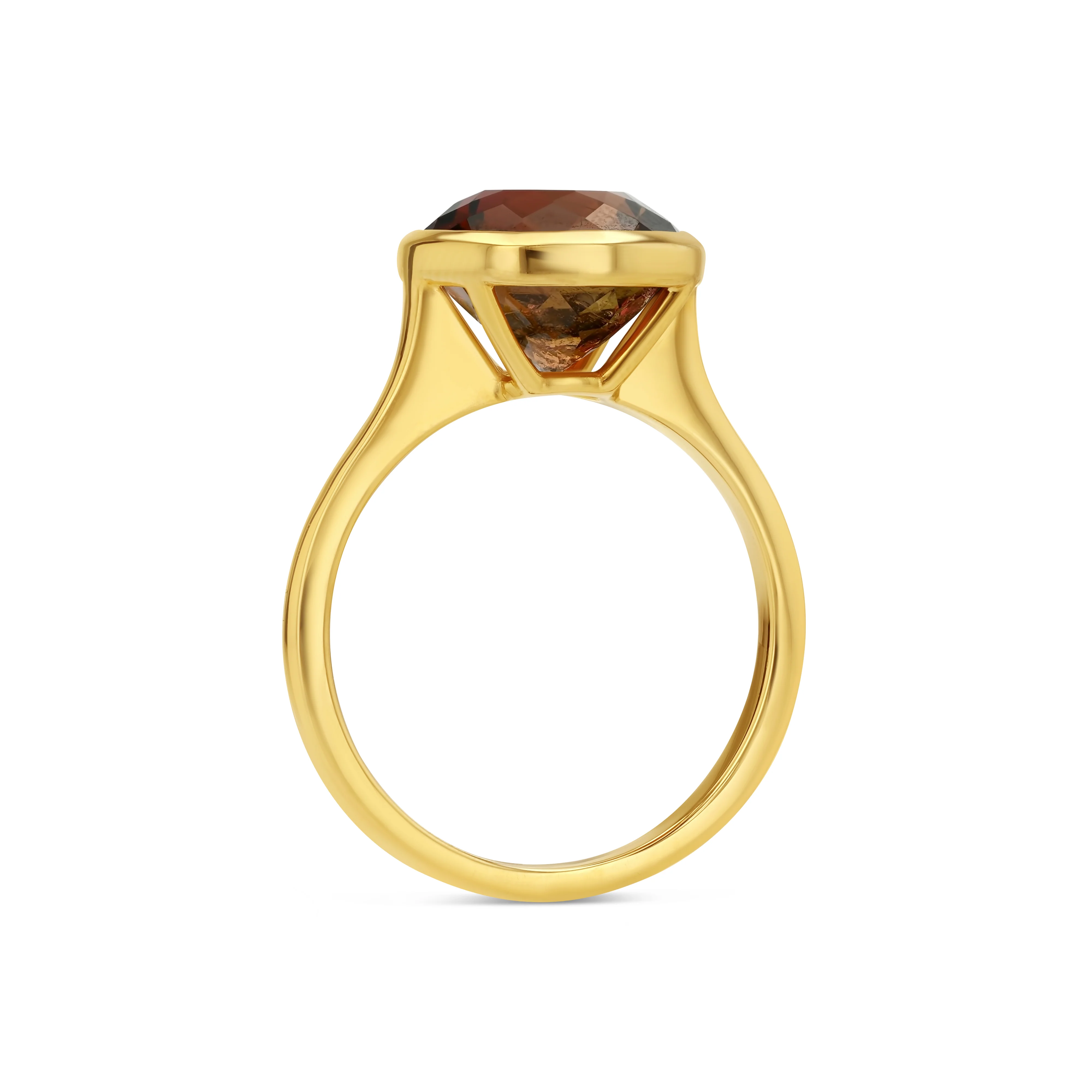 8.24ct Round Tourmaline Bezel Ring - Image 3