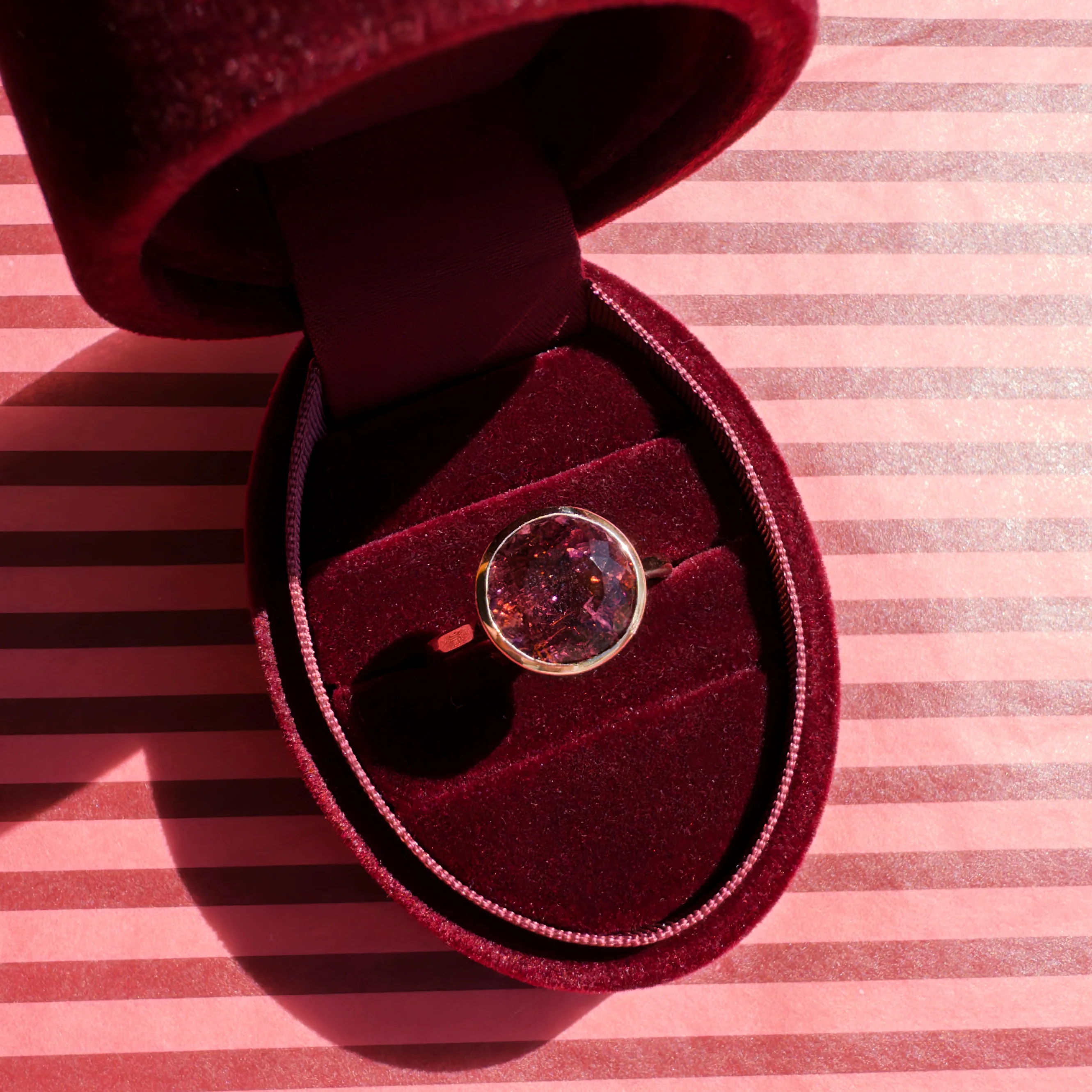 8.24ct Round Tourmaline Bezel Ring - Image 5
