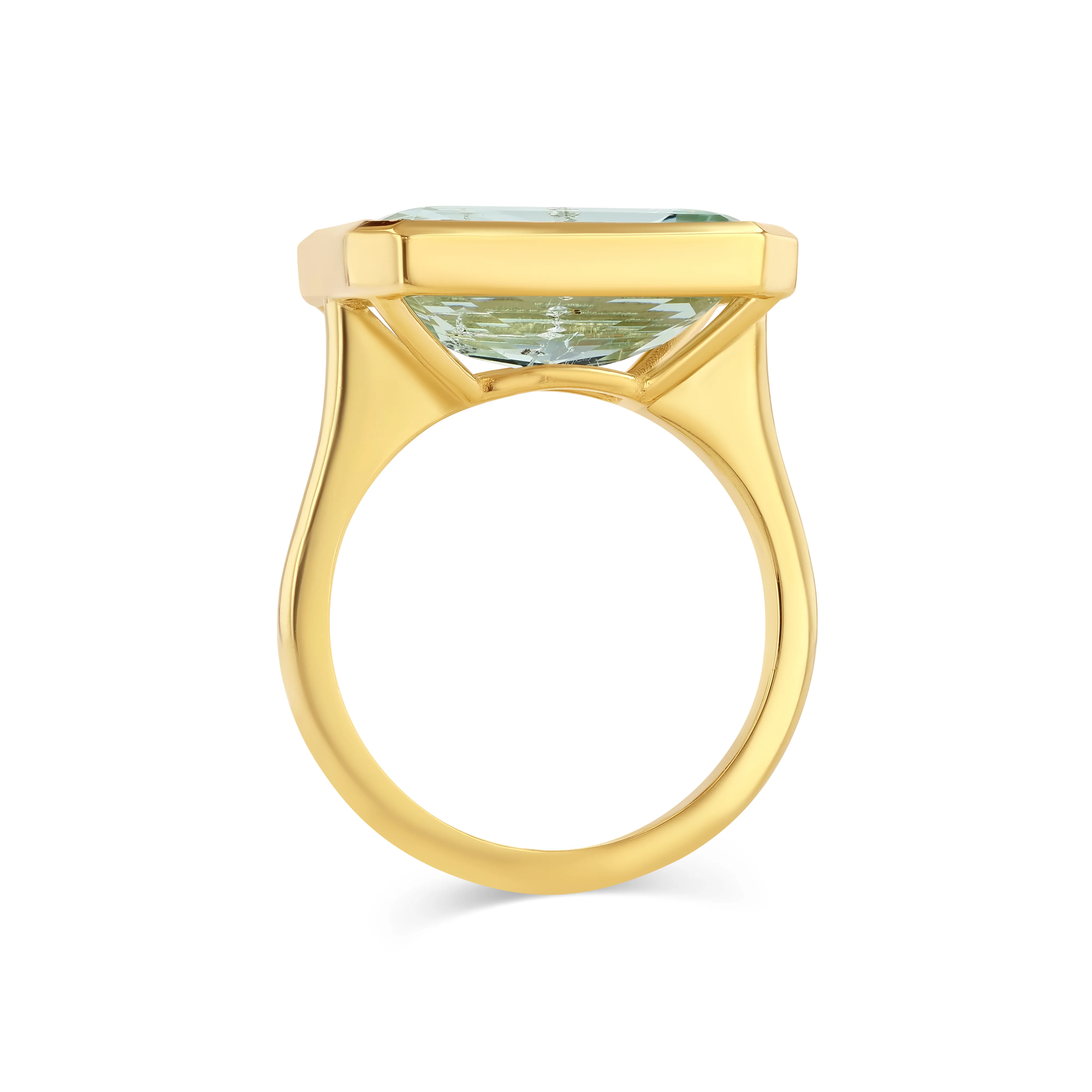 8.80ct Aquamarine Radiant Cut Bezel Ring - Image 2