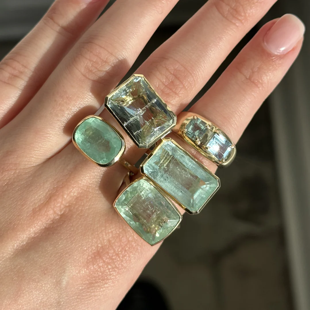8.80ct Aquamarine Radiant Cut Bezel Ring - Image 3