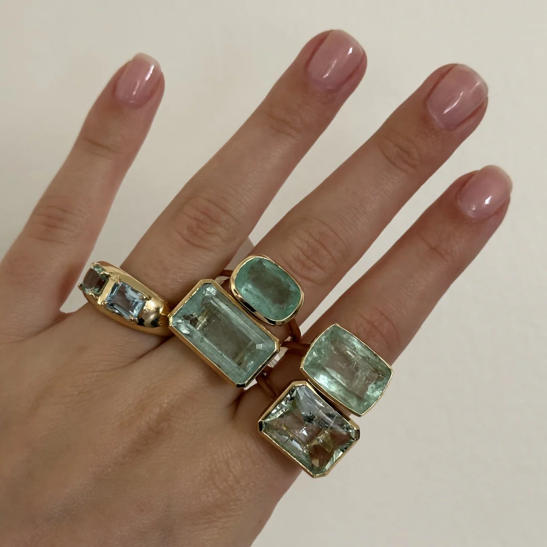 8.80ct Aquamarine Radiant Cut Bezel Ring - Image 5