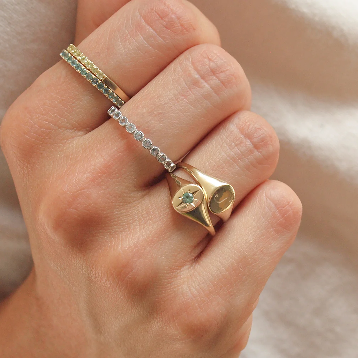 Alexandrite North Star Signet Ring - Image 6