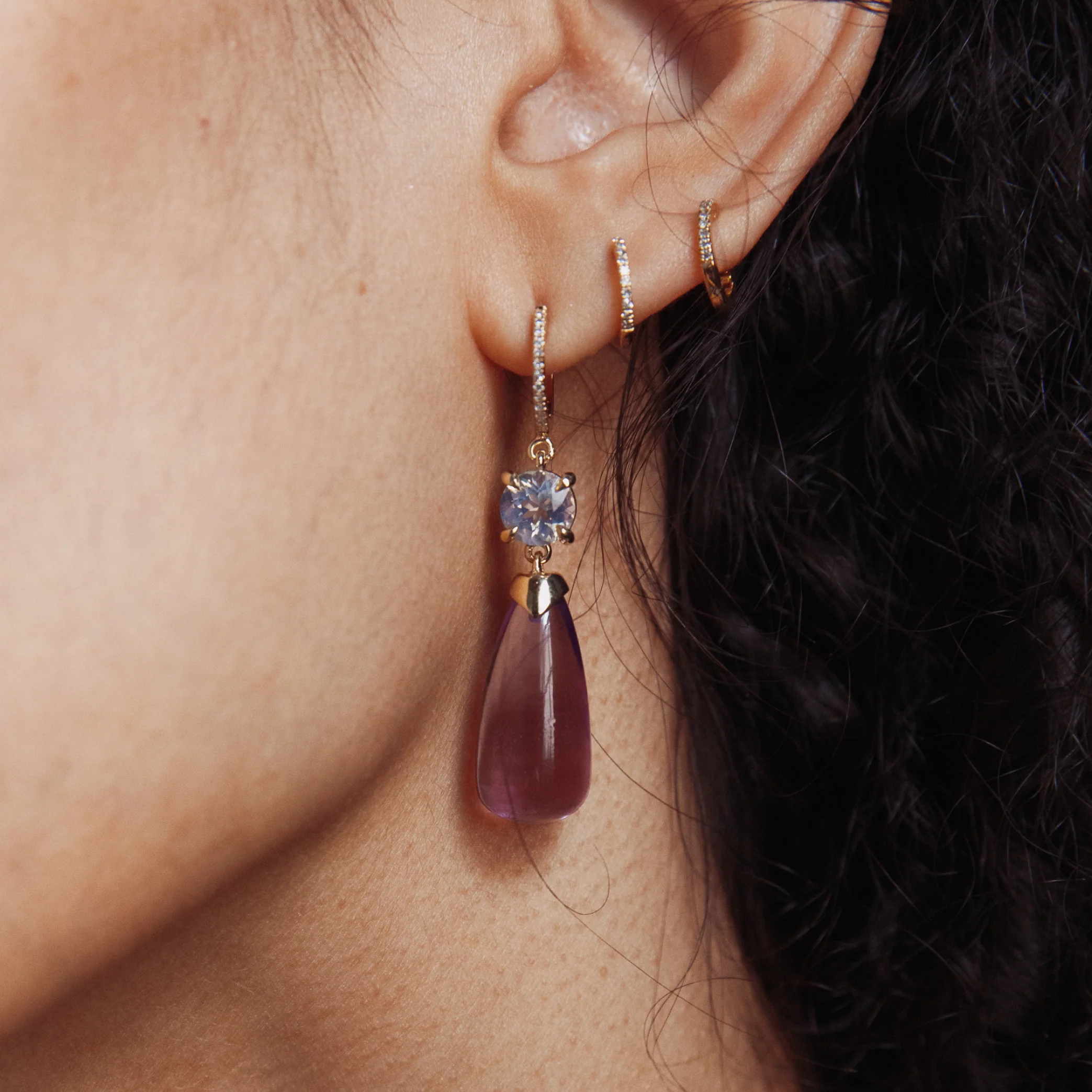 Amethyst & Moonstone Drops - Image 3