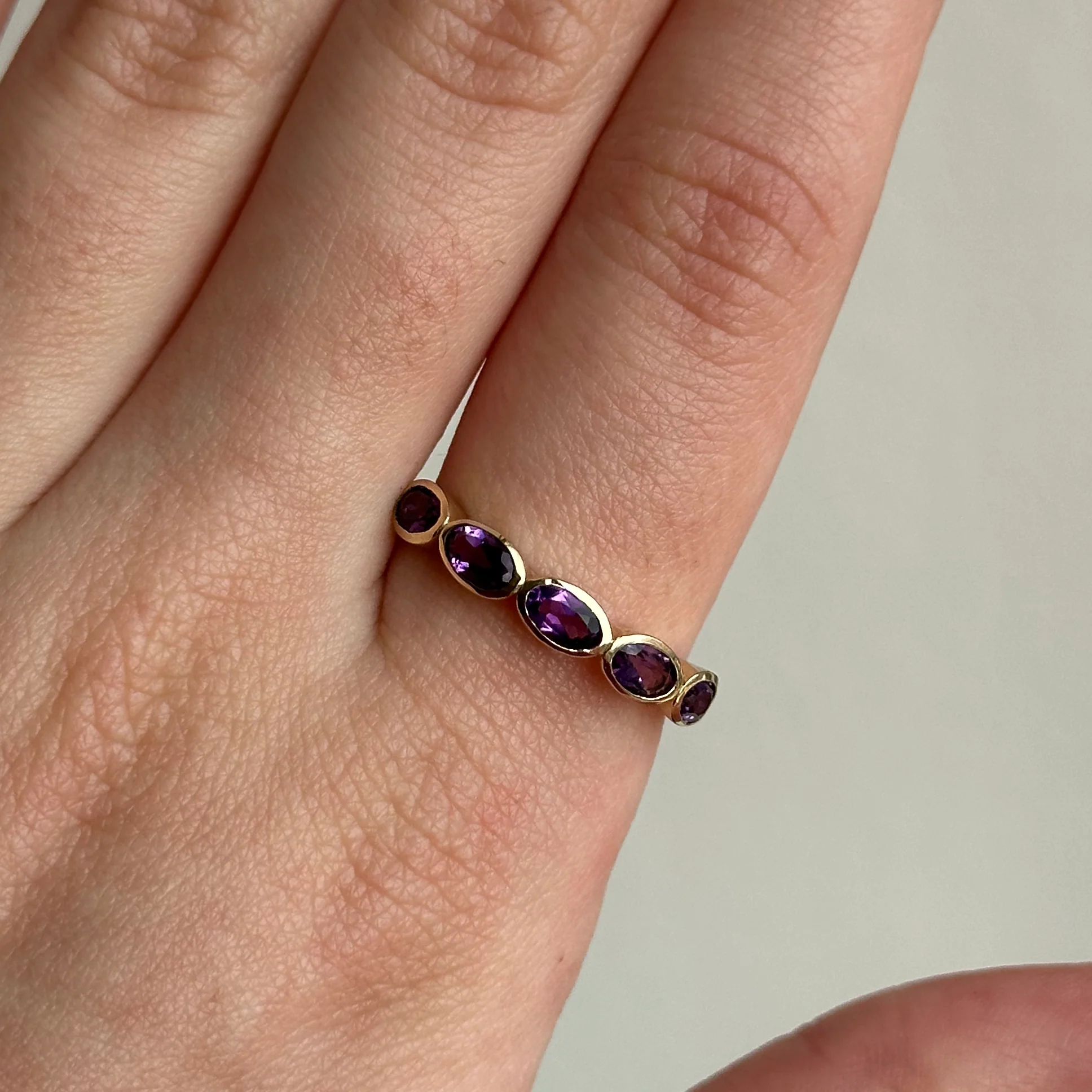 Amethyst Oval Bezel Ring - Image 5