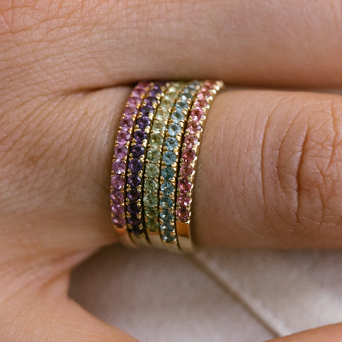 Amethyst Pavé Ring - Image 5