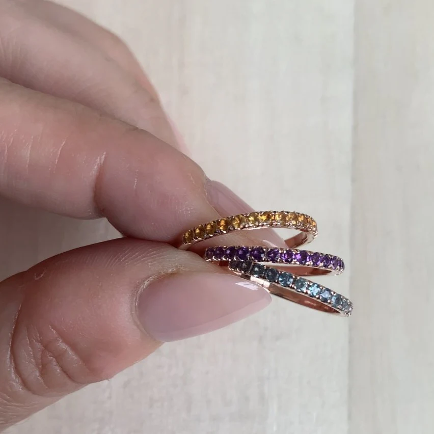 Amethyst Pavé Ring - Image 6