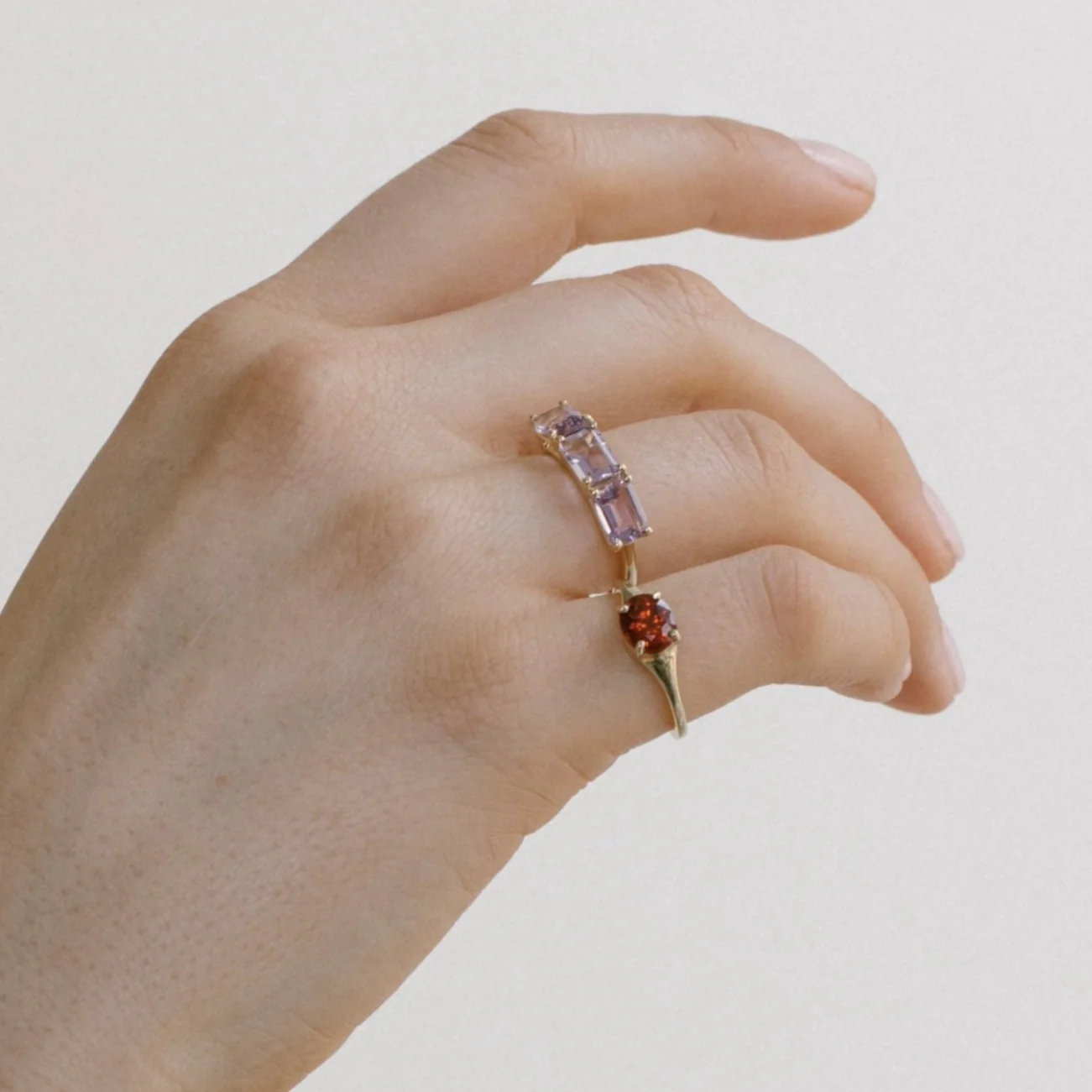 Amethyst Rosa Birthstone Ring - Image 3
