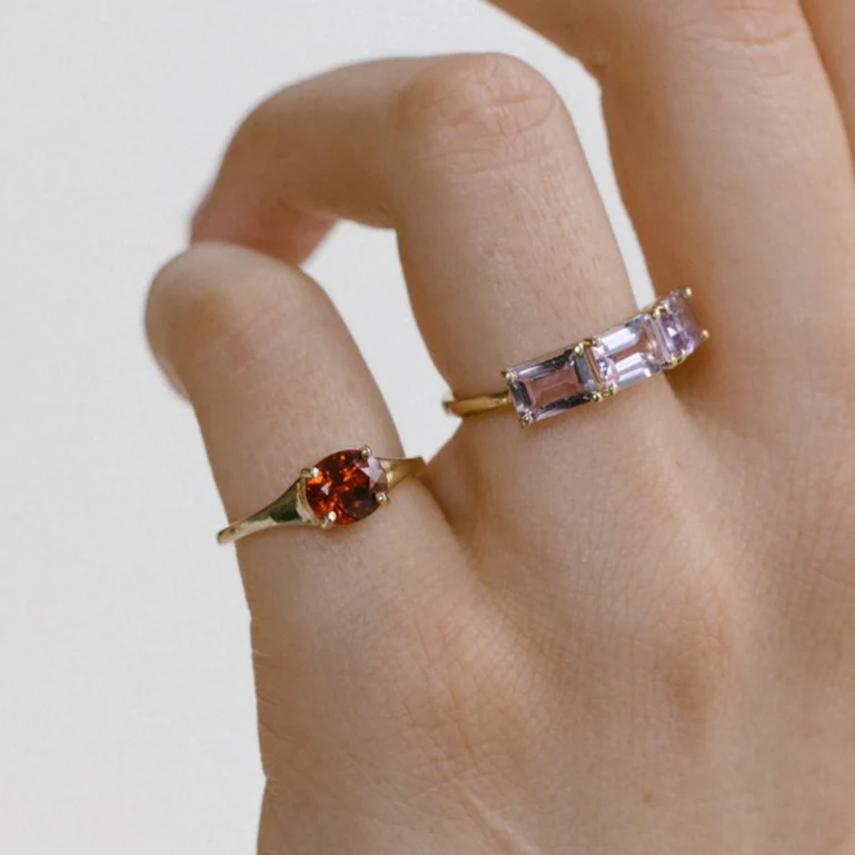 Amethyst Rosa Birthstone Ring - Image 4