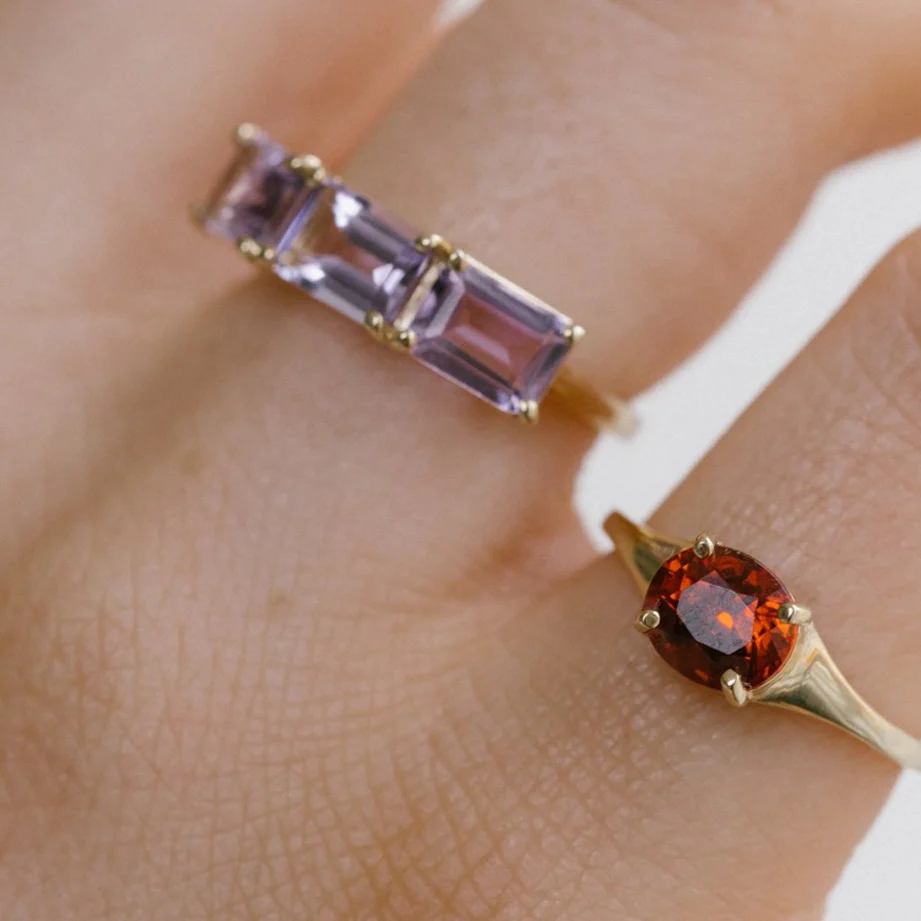 Amethyst Rosa Birthstone Ring - Image 5