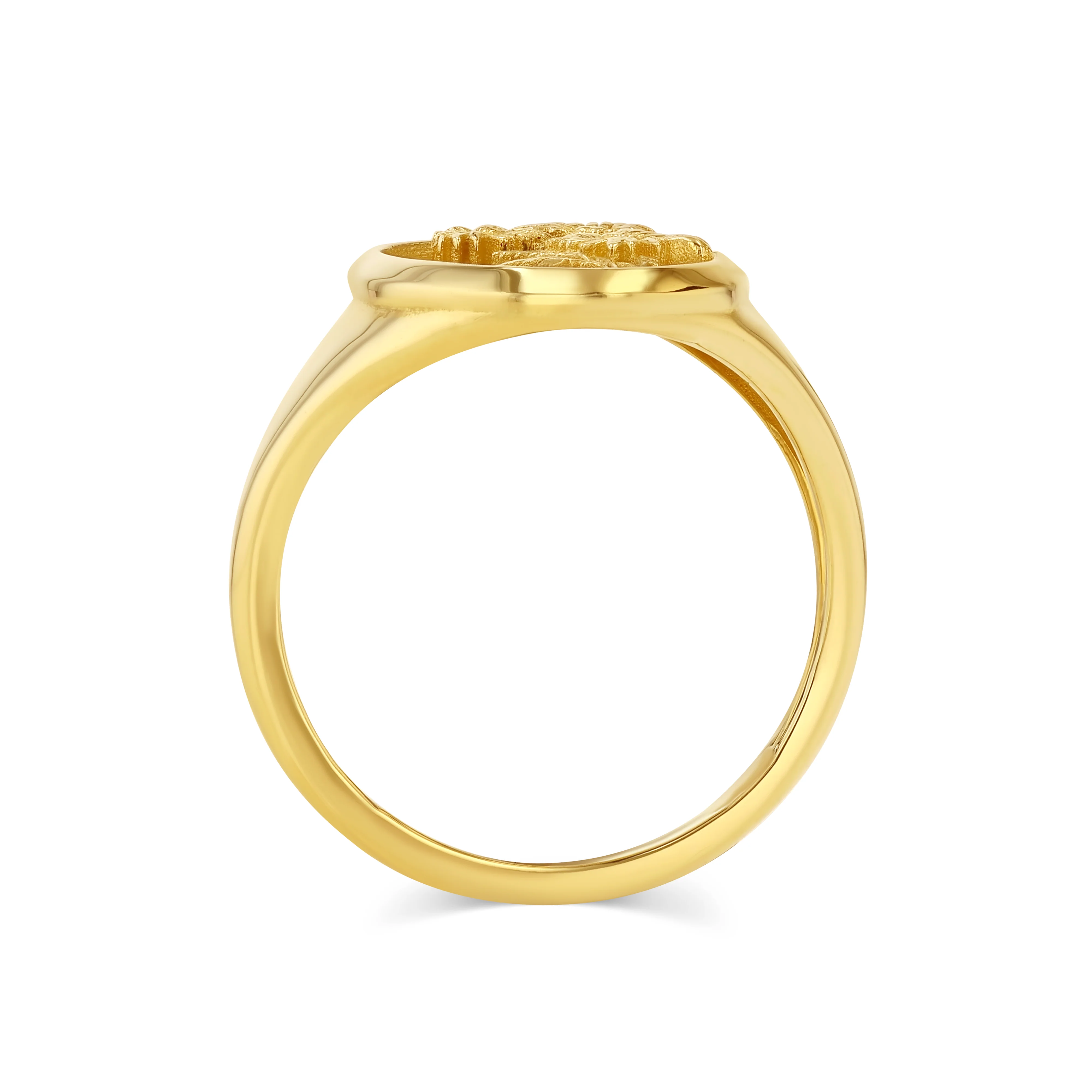 April Birth Flower Signet Ring - Image 3