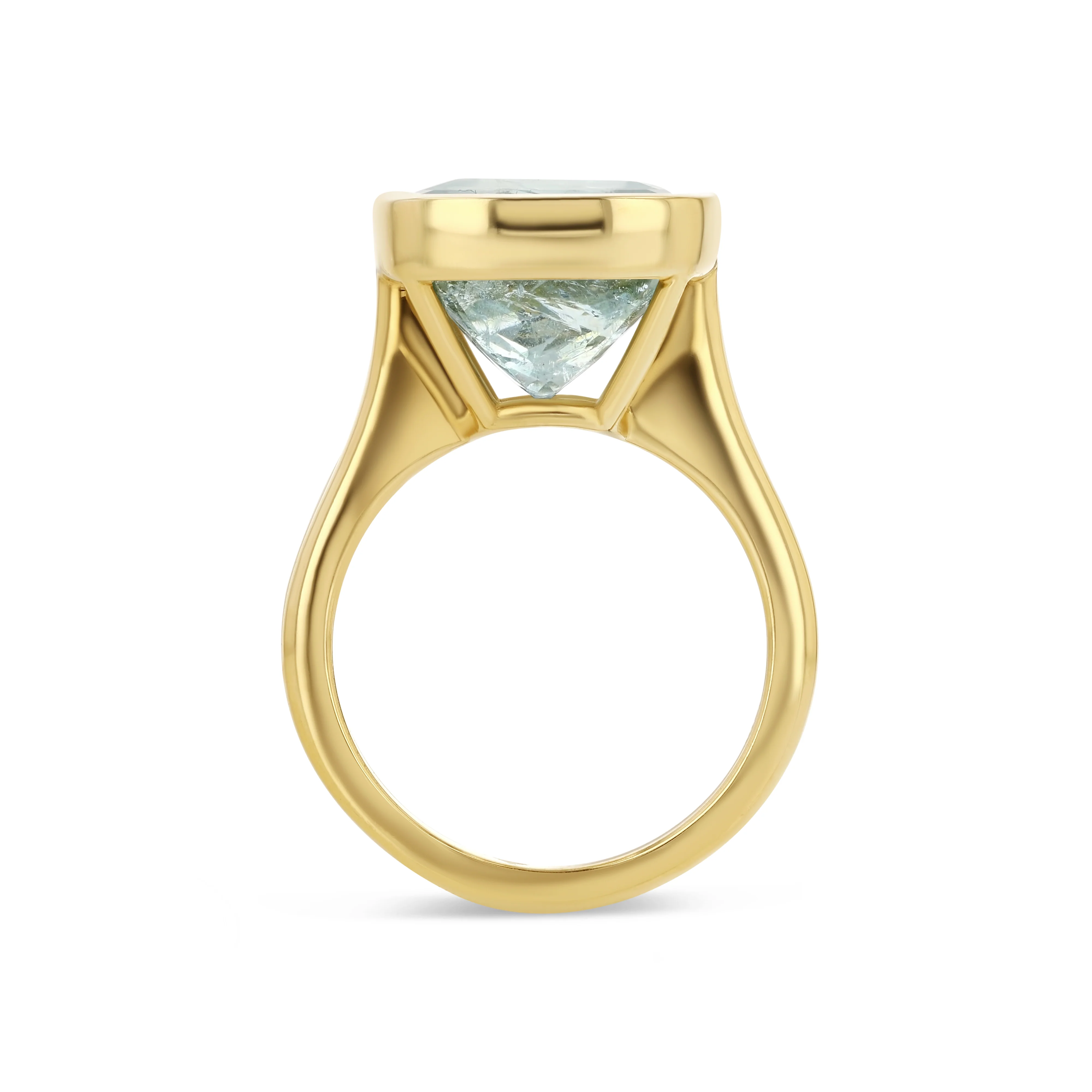 6.98ct Aquamarine Bezel Set Ring - Image 2