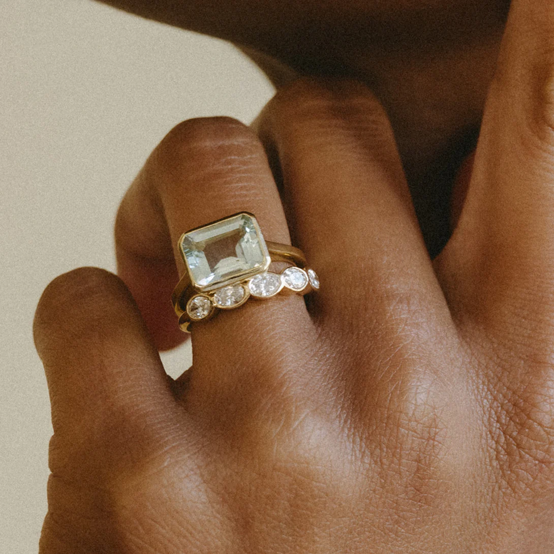 Aquamarine Julia Birthstone Ring - Image 2