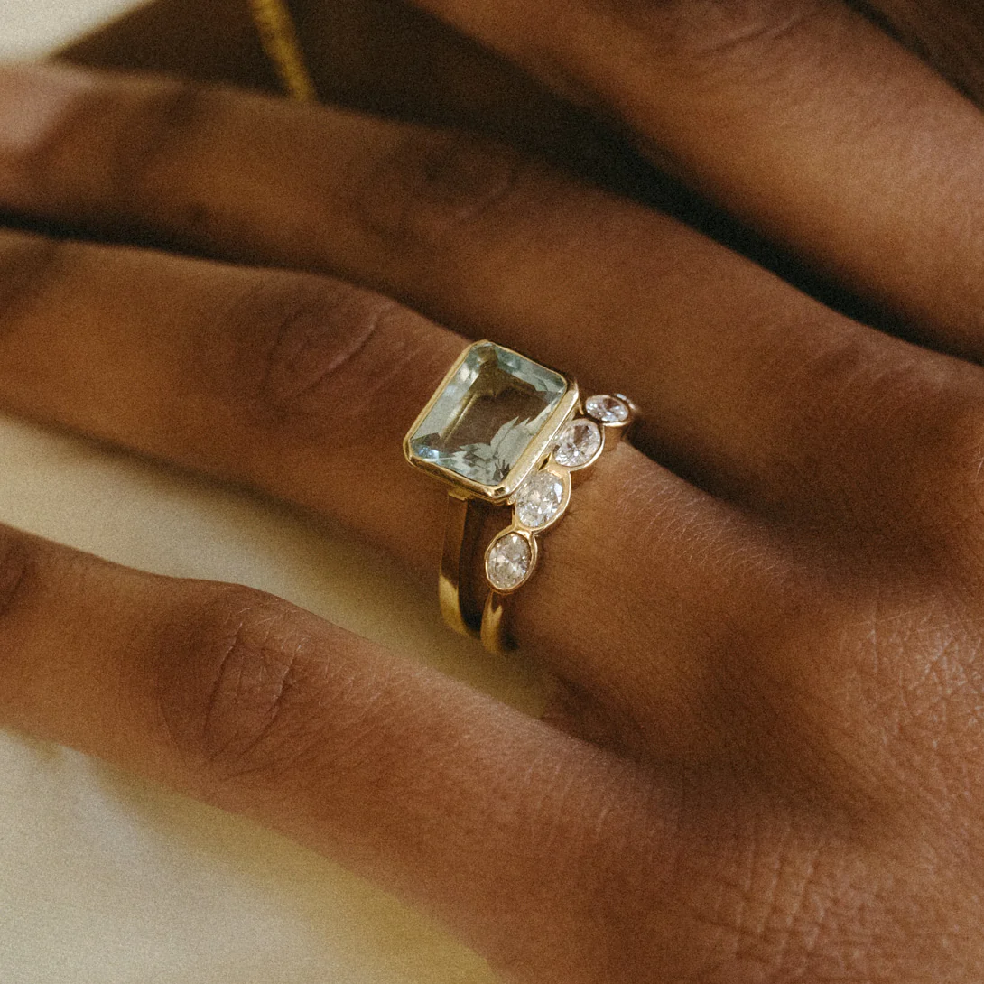 Aquamarine Julia Birthstone Ring - Image 4