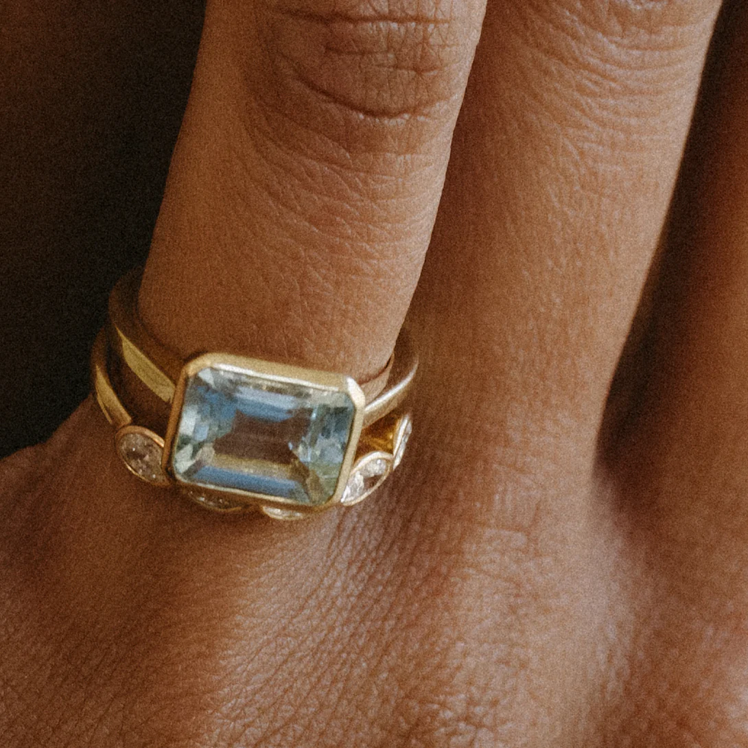 Aquamarine Julia Birthstone Ring - Image 5